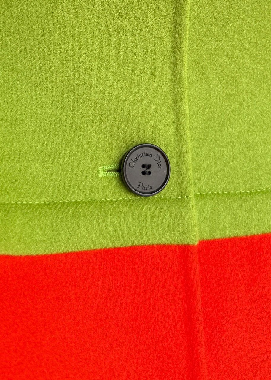 Dior Christian Dior SS22 Runway Blk Orange Green Colourblock Coat Size M / US 6-8 / IT 42-44 - 7 Thumbnail