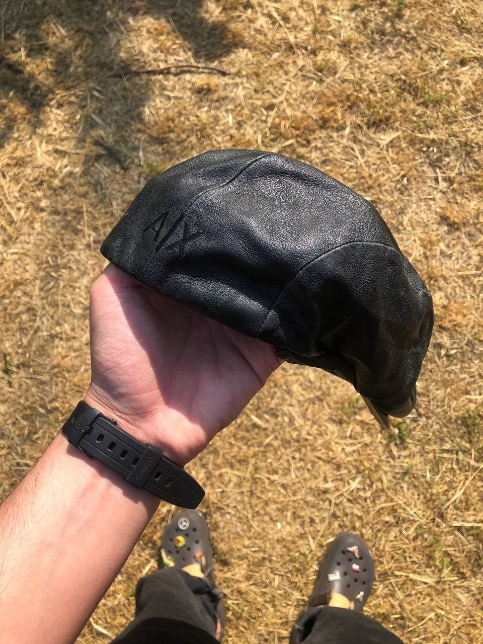 Armani Exchange × Vintage VERY RARE ARMANI EXCHANGE CAP LEATHER HATS ITALIAN DESIGNER Size ONE SIZE - 3 Thumbnail