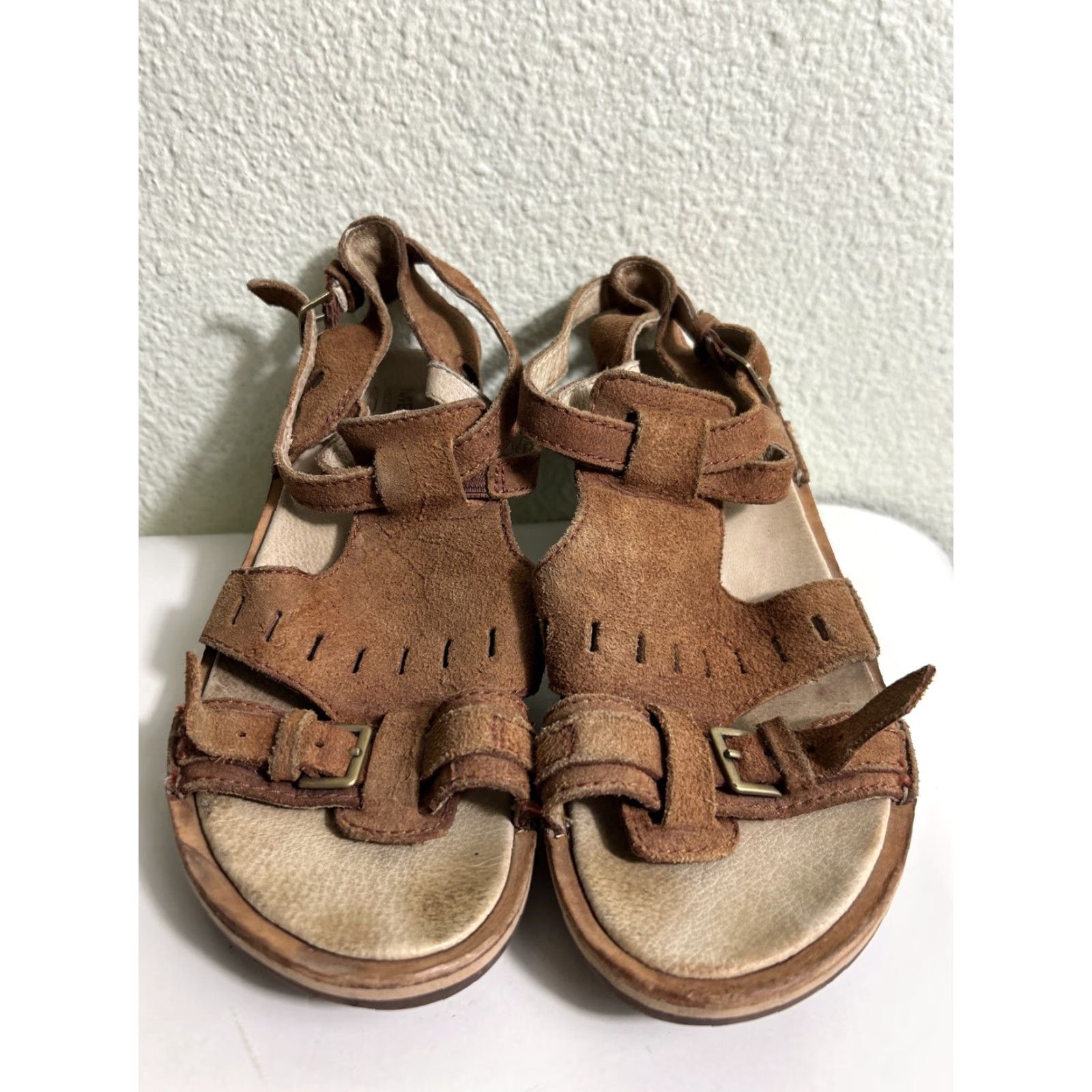 Merrell Merrell Sirah Sandals Prairie Brown Slingback Wedge Womens 9 Leather Upper Rubber Outsole Adjustable Strap/Embroidered Accents Summer Outdoor Size US 9 / IT 39 - 5 Thumbnail