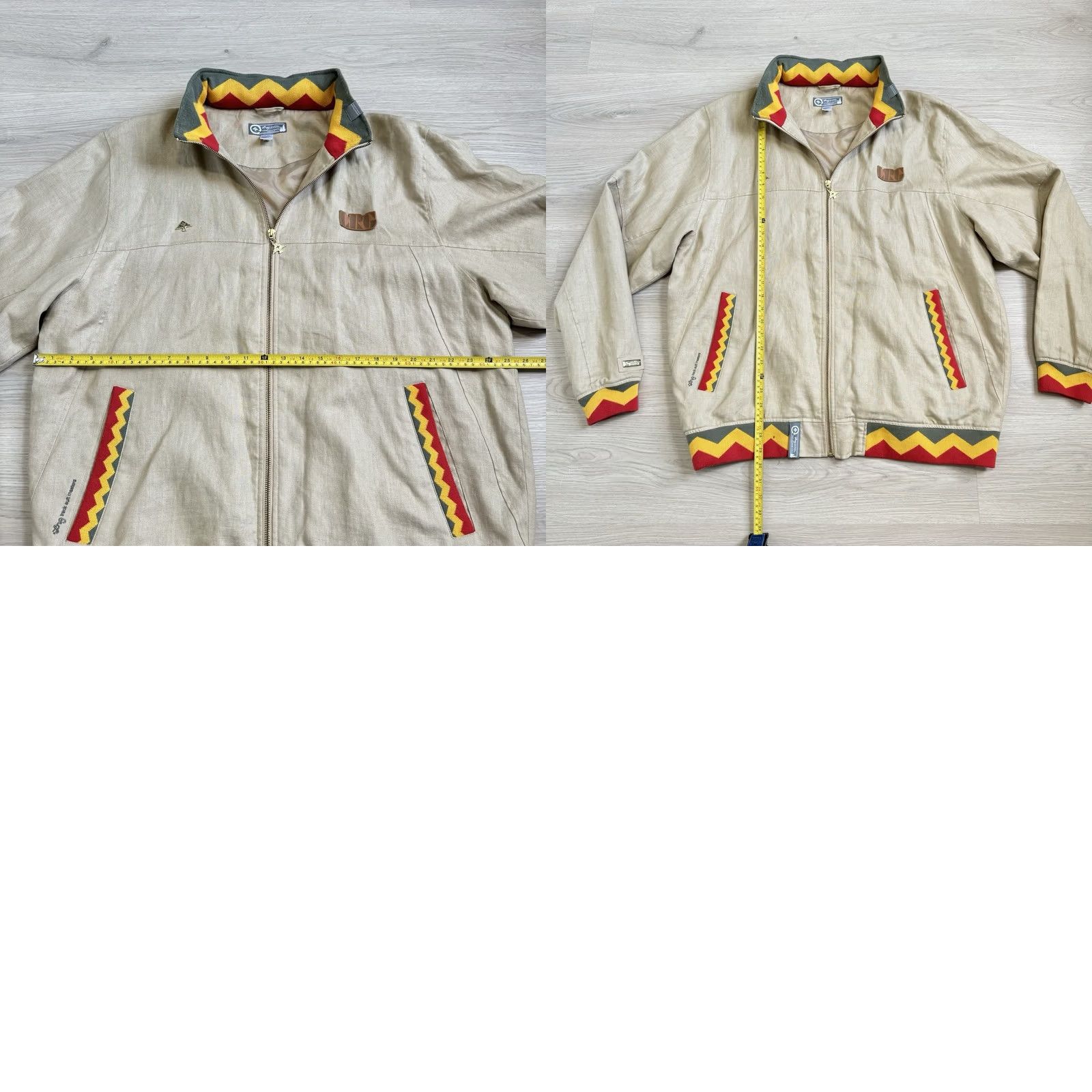 Vintage VINTAGE LRG REGGAE LION PRIDE Rasta Jacket 90s Y2K 2XL Full Zip Tan Bomber Jacket Mens Size US XXL / EU 58 / 5 - 8 Thumbnail