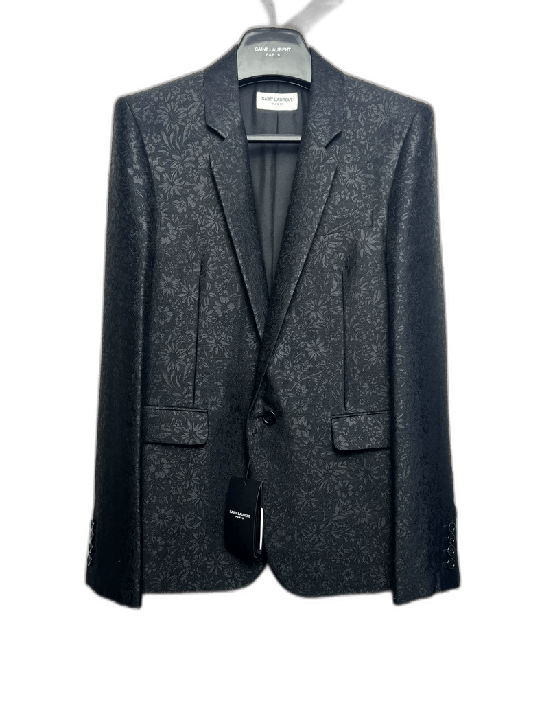 Saint Laurent Black Silk Suit Jacket-2507