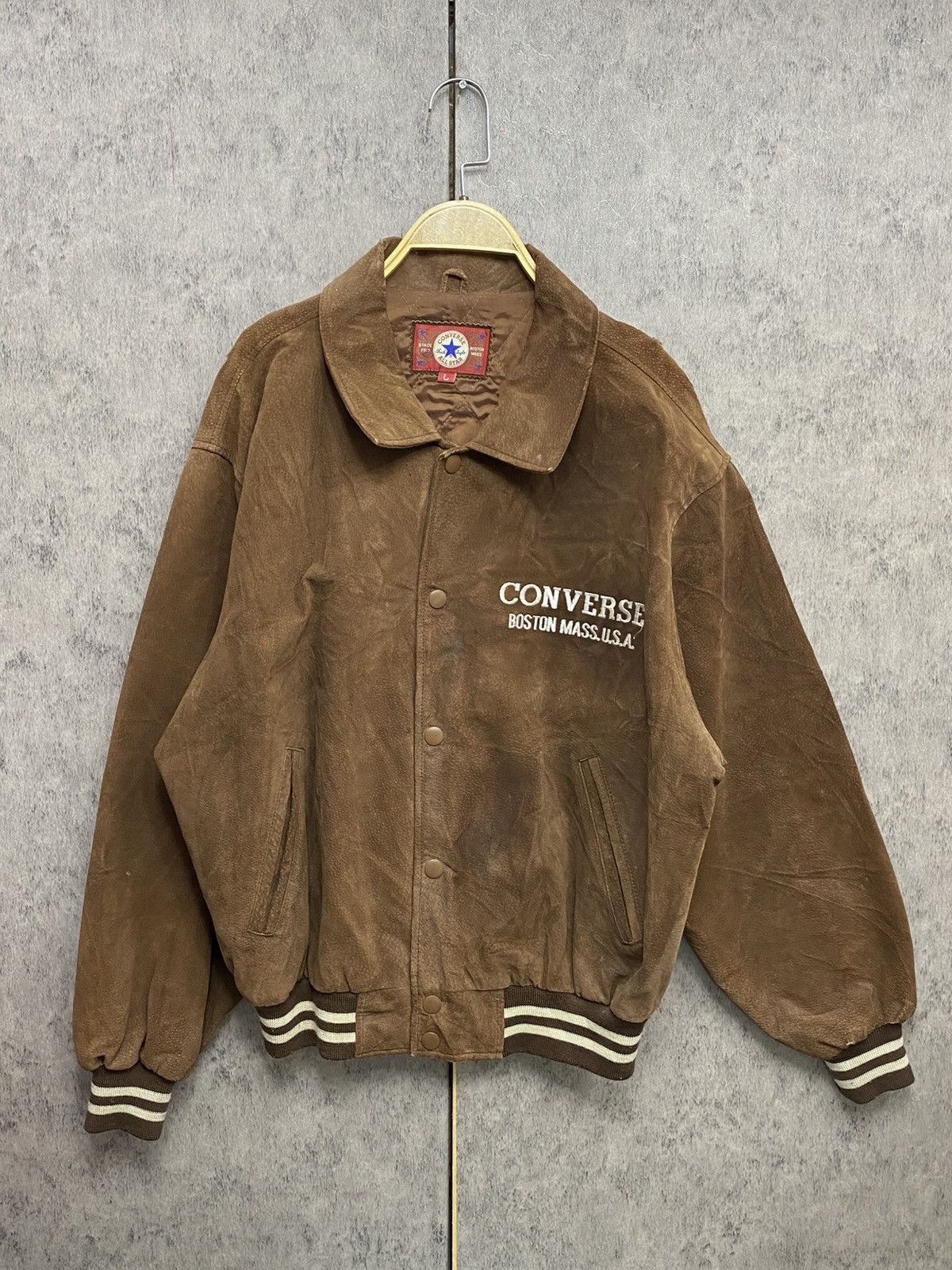 Converse vintage Converse pigskin varcity jacket Size US L / EU 52-54 / 3 - 1 Thumbnail
