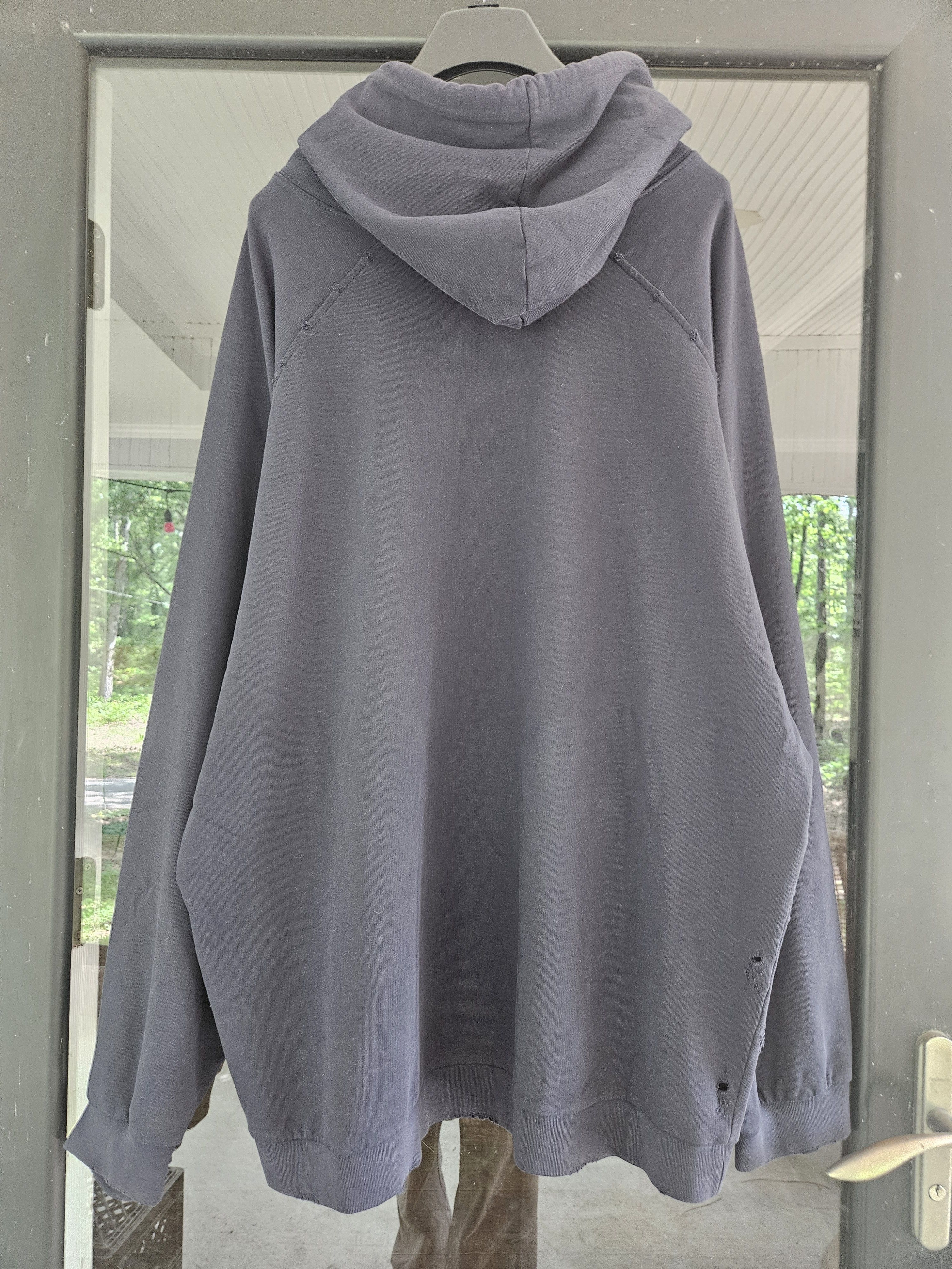 Raf Simons Grimcrawler University SS22 Distressed OVERSIZED Navy Hoodie Size US M / EU 48-50 / 2 - 6 Thumbnail