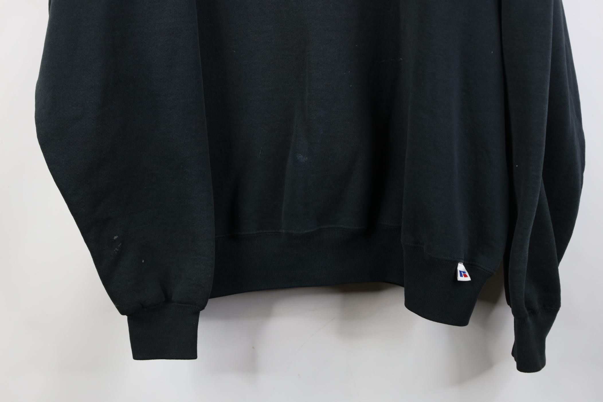 Russell Athletic Vintage 90s Russell Athletic Blank Crewneck Sweatshirt Black Size US XL / EU 56 / 4 - 3 Thumbnail