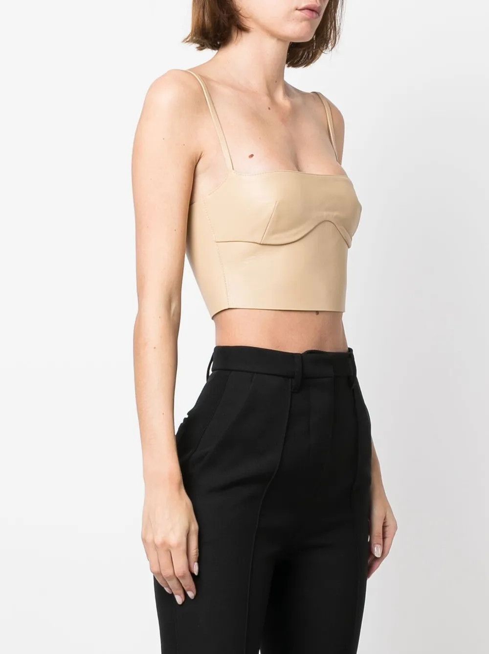 Off-White o1y1225 Crop Top in Beige Size XS / US 0-2 / IT 36-38 - 3 Thumbnail