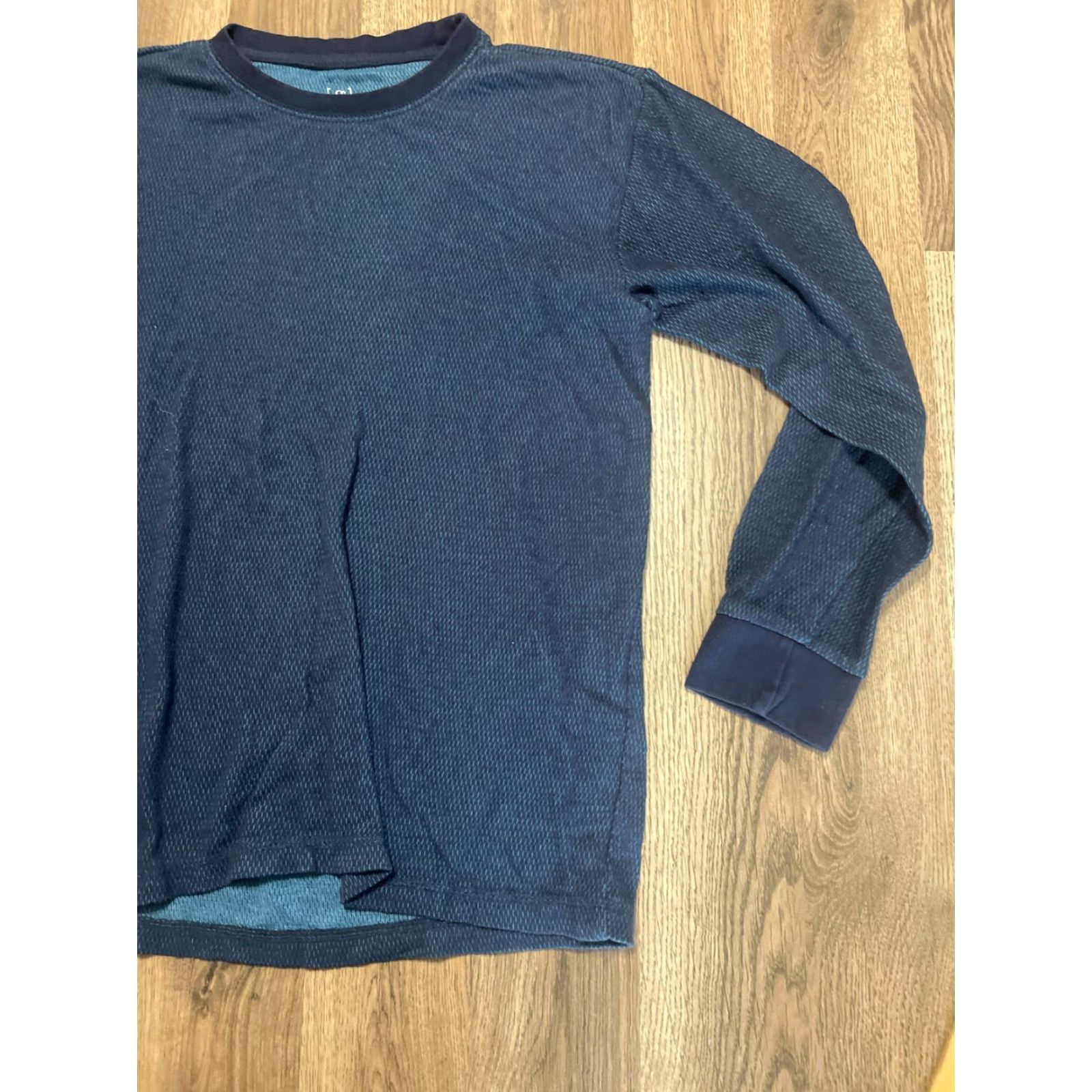 George George Shirt Mens Size Medium Long Sleeve Crew Neck Blue Black Size US M / EU 48-50 / 2 - 4 Thumbnail