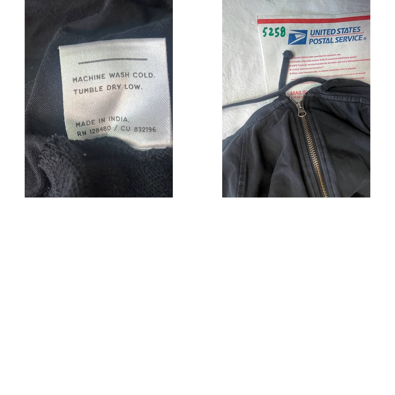 Vintage Pact Hoodie Mens Large Zip Up Performance Stretch Hoodie Sports Logo Pockets Full Zip Regular Fit Black Size US L / EU 52-54 / 3 - 8 Thumbnail