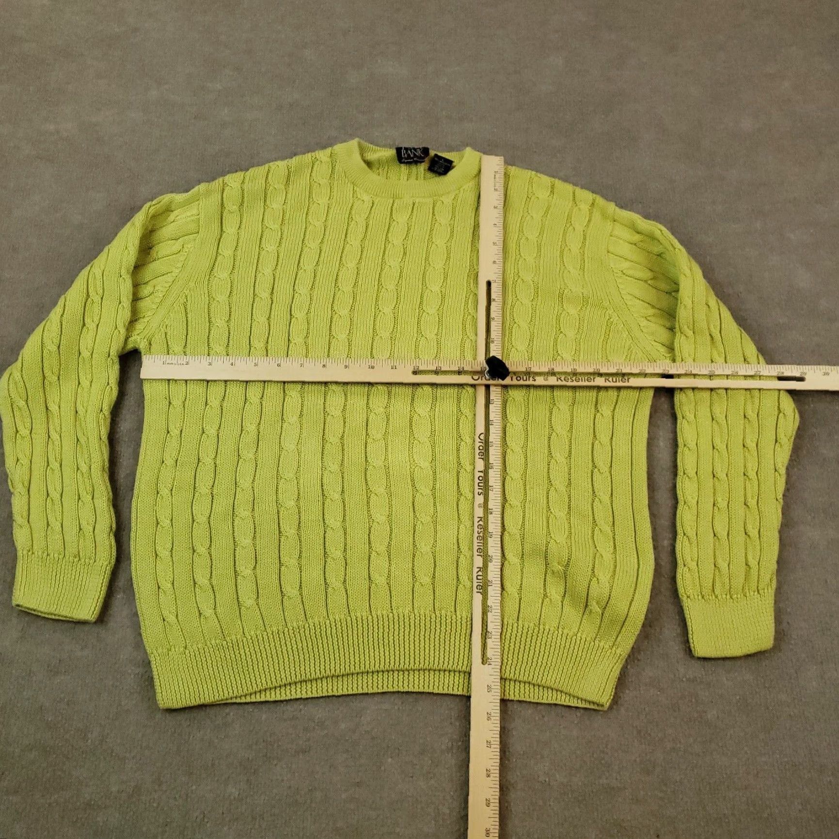 Jos. A. Bank Jos A Bank Men Green Crew Neck Sweater Large Pullover Classic Cotton Size US L / EU 52-54 / 3 - 2 Thumbnail
