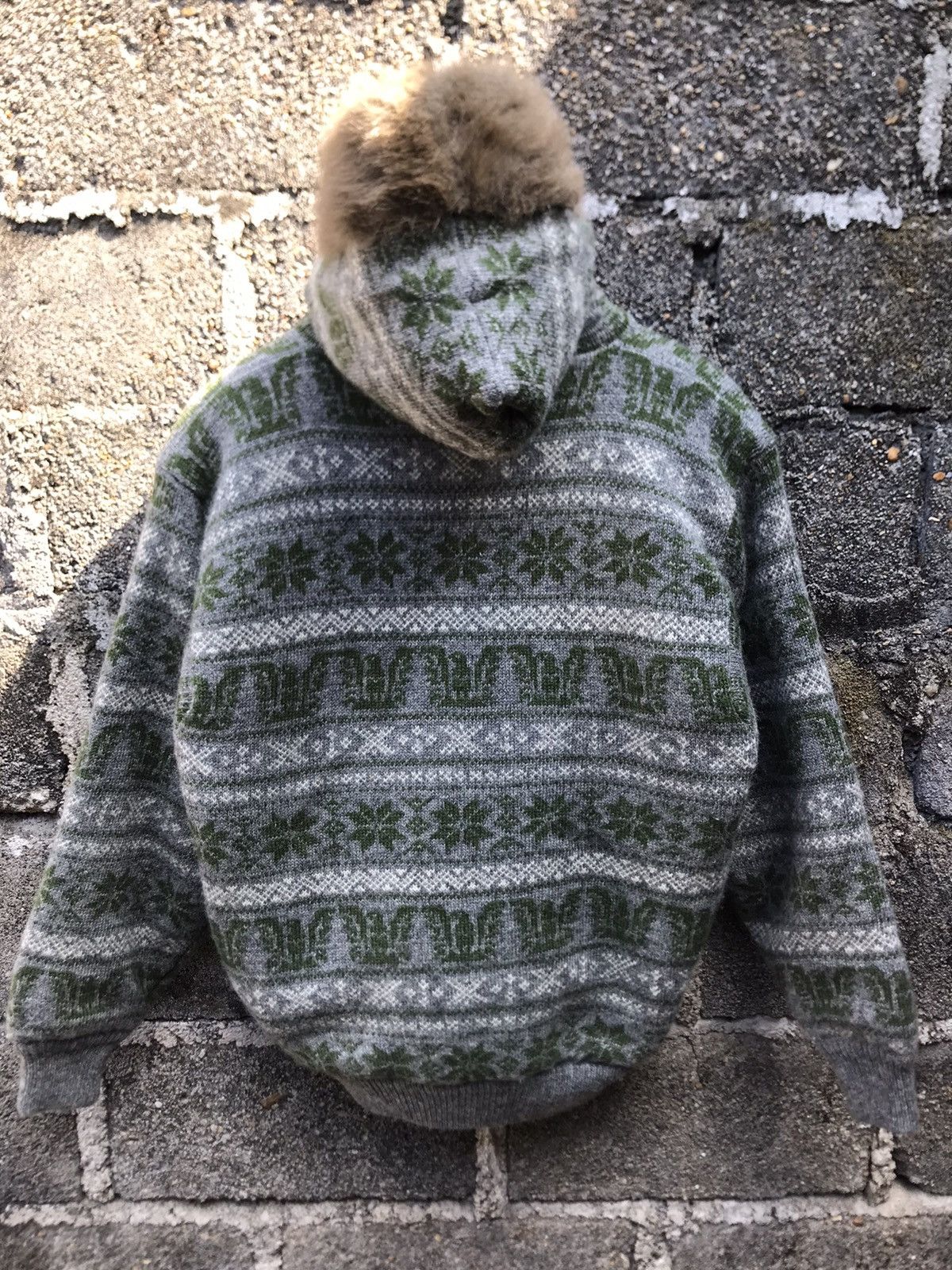 Japanese Brand ⚡️Vintage Hybrid Native Southwestern Faux Fur Hoodies Size US M / EU 48-50 / 2 - 9 Thumbnail