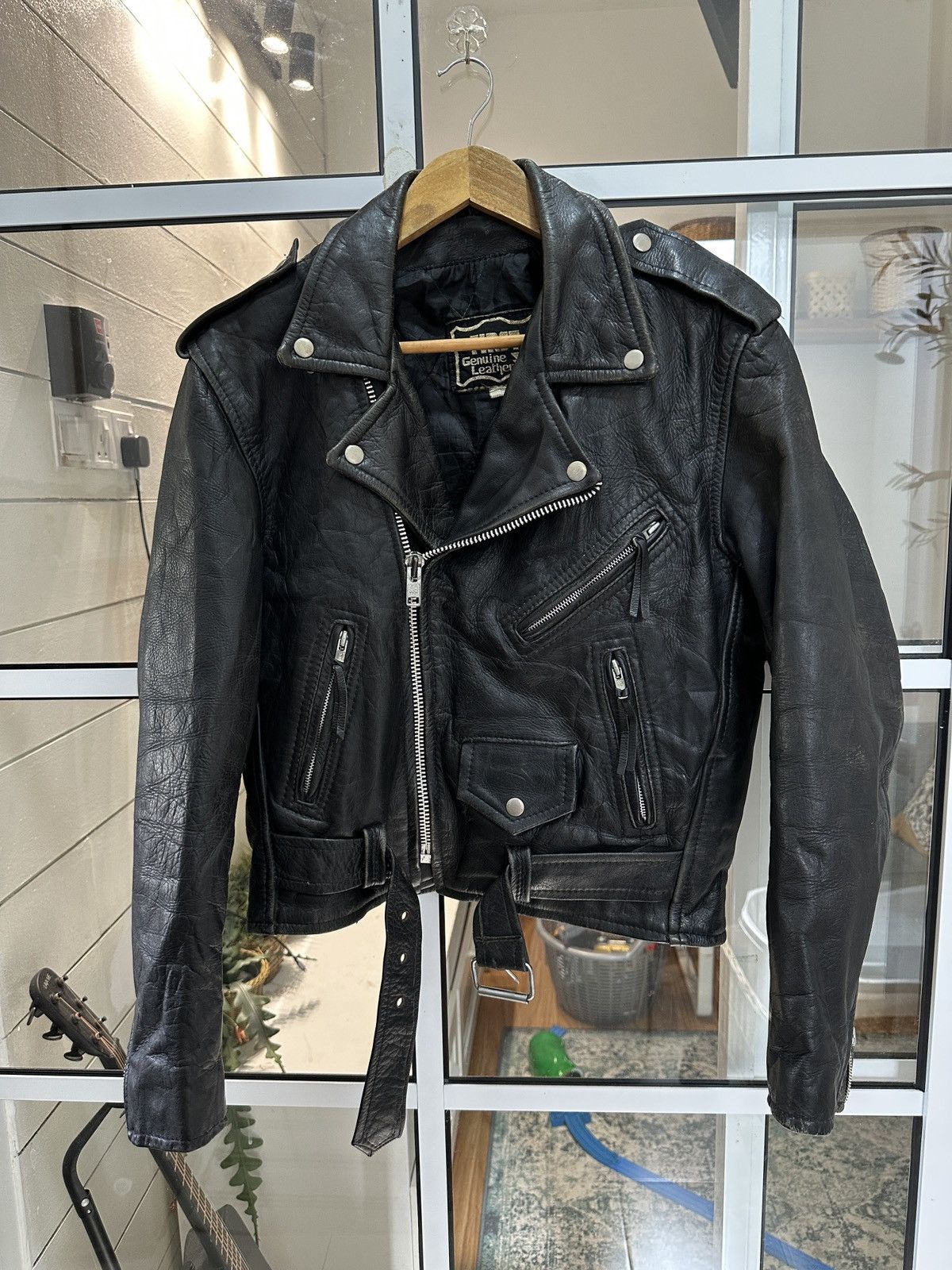 First MFG Co. 1980 First Genuine Leather Double Rider Biker Jacket Size US M / EU 48-50 / 2 - 1 Thumbnail