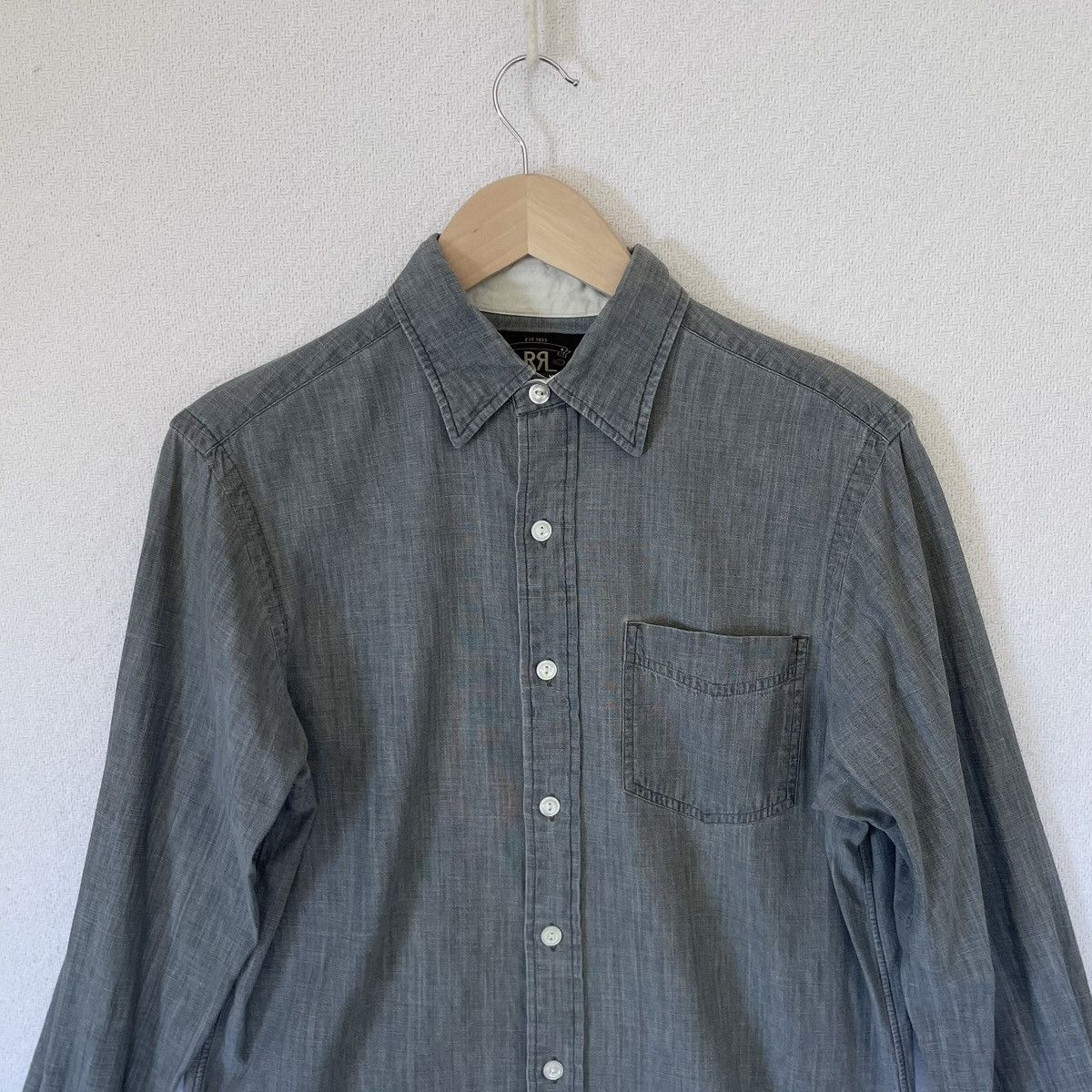 Ralph Lauren RRL Double RL Chambray Grey Cotton Workshirt Button Down Size US S / EU 44-46 / 1 - 4 Thumbnail