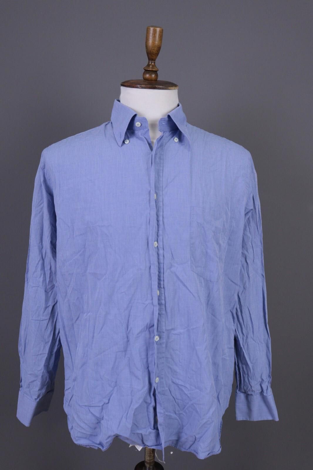 Designer Boggi Milano Regular Fit Blue Down Shirt Size 43 / 17 Size US M / EU 48-50 / 2 - 1 Thumbnail