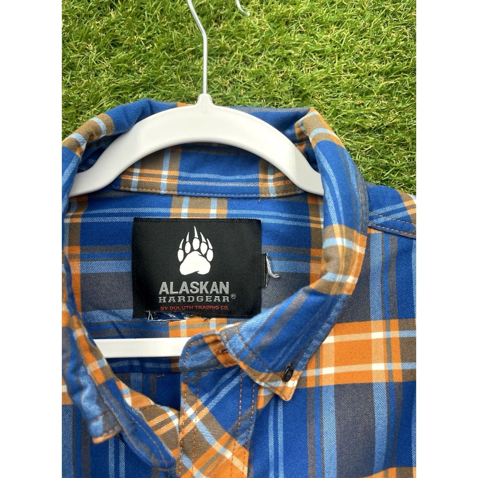 Vintage Alaskan Hardgear Flannel Shirt Mens L Blue Orange Long Sleeve Workwear Hiking Plaid Button-Up Vintage: No Size US L / EU 52-54 / 3 - 3 Thumbnail