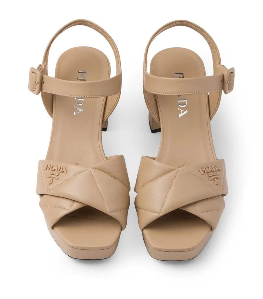 Prada Prada 65mm Nude Platform Sandal Ankle Strap Block Heel 41 Size US 11 / IT 41 - 10 Thumbnail