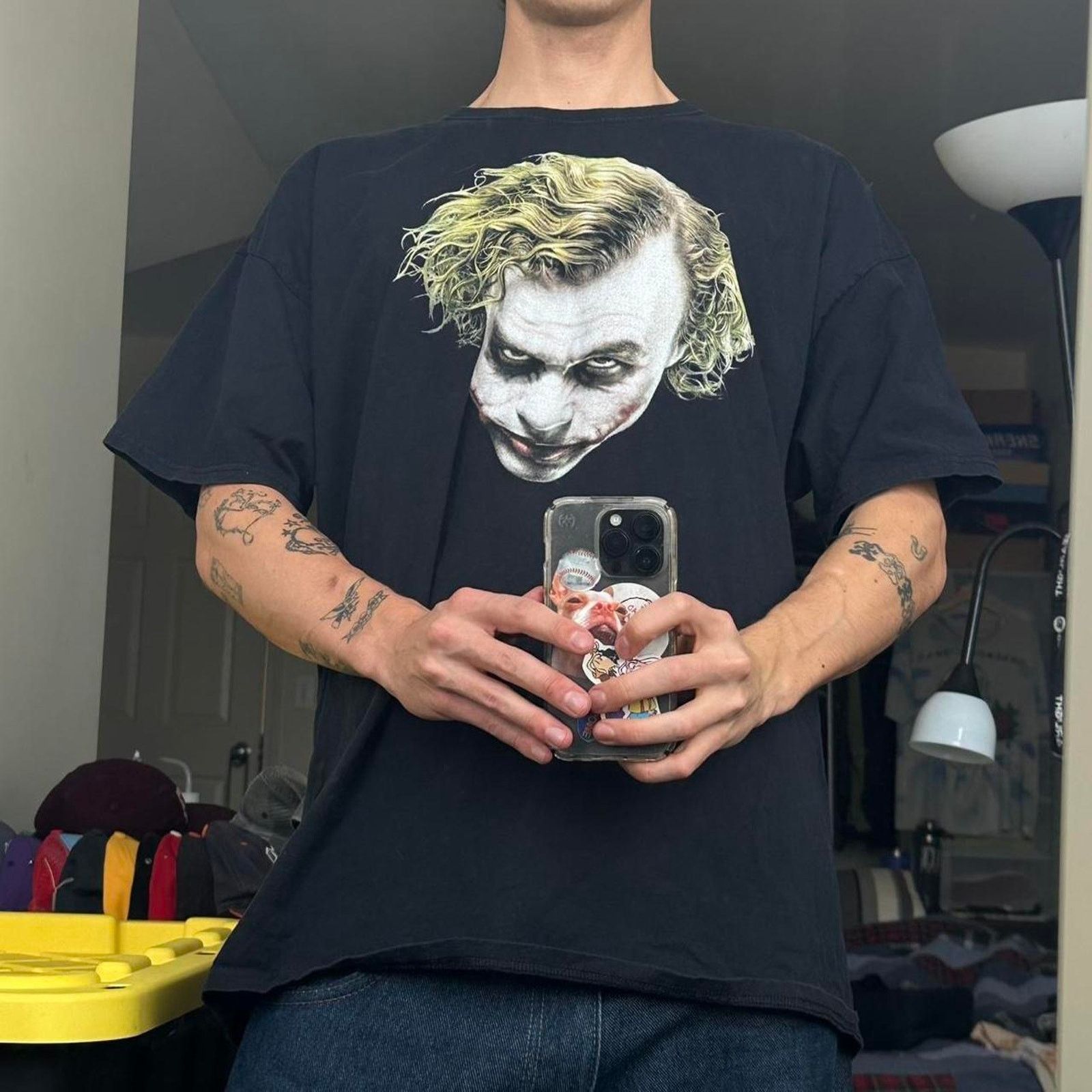 DC Comics × Vintage Vintage Y2K Batman The Dark Knight Joker Movie Promo Shirt Size US XXL / EU 58 / 5 - 4 Thumbnail