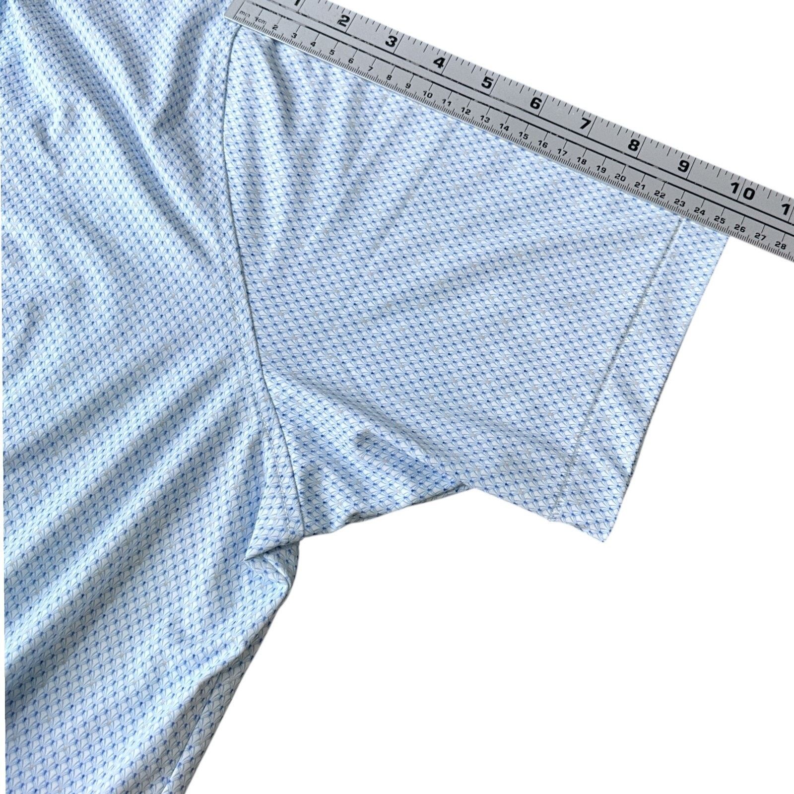 Peter Millar Peter Millar Crown Crafted Polo Shirt Mens XL Blue White AOP Size US XL / EU 56 / 4 - 9 Thumbnail