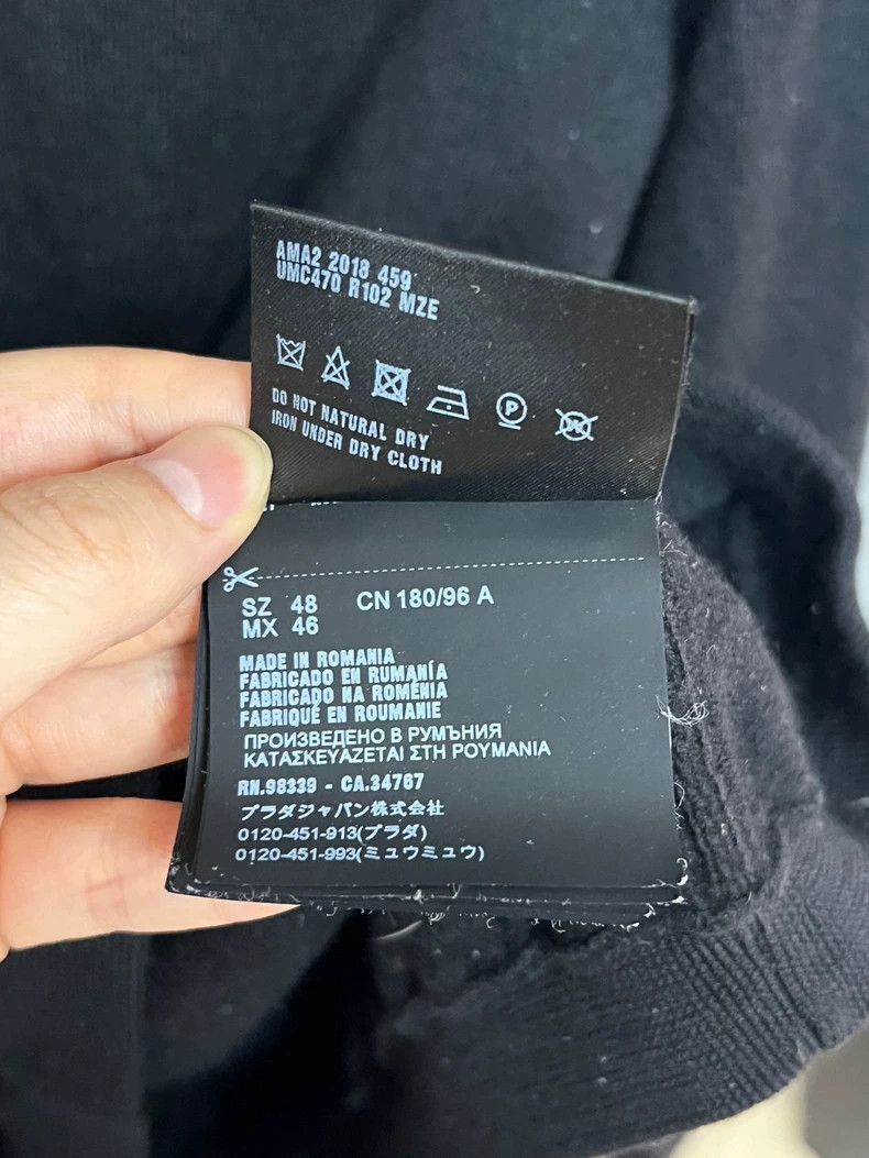 Prada Prada Black Cashmere Zip Jacket-2506 Size L / US 10 / IT 46 - 4 Thumbnail