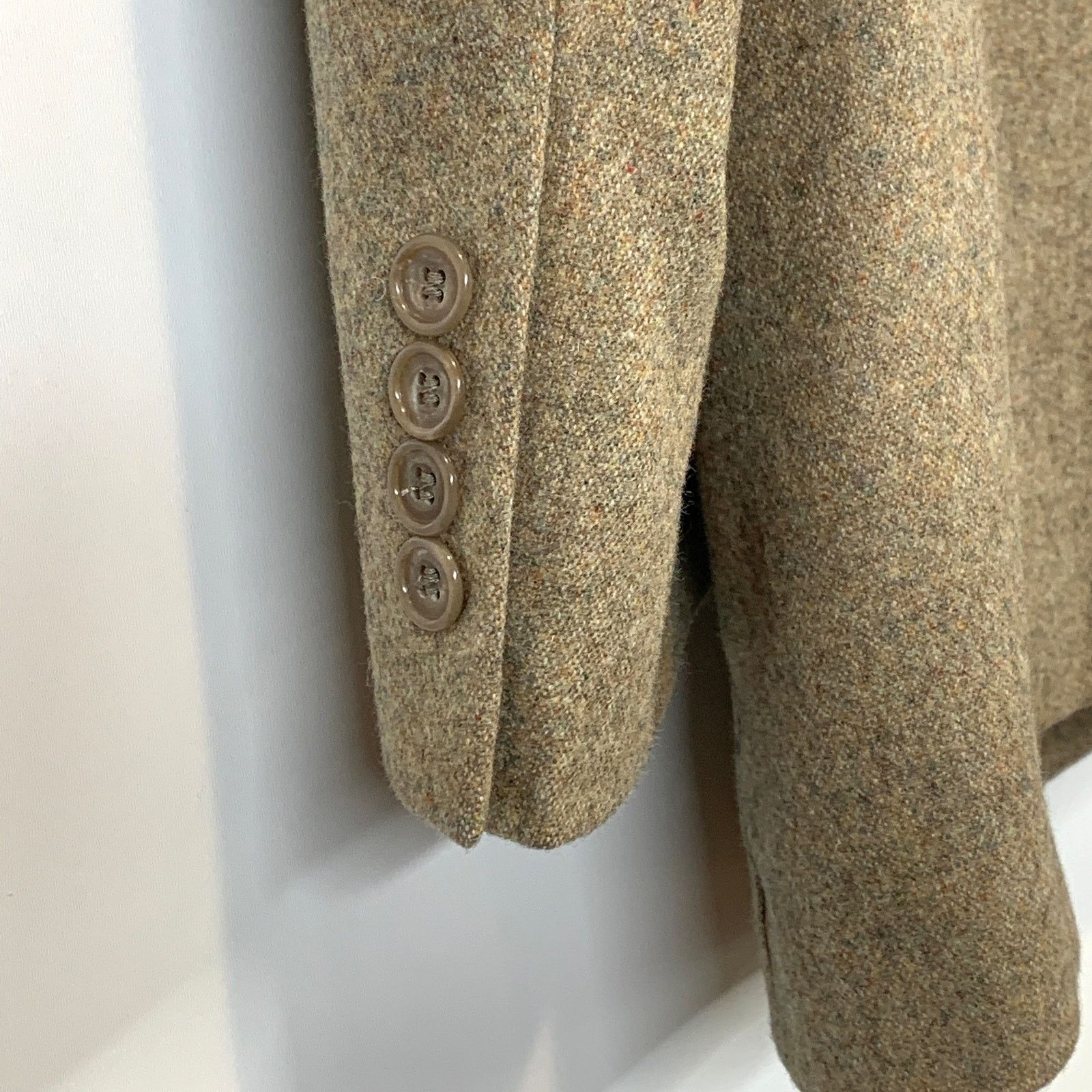 Oscar De La Renta Oscar De La Renta Wool Cashmere Blazer Tan Neutral Academia Size 44R - 6 Thumbnail
