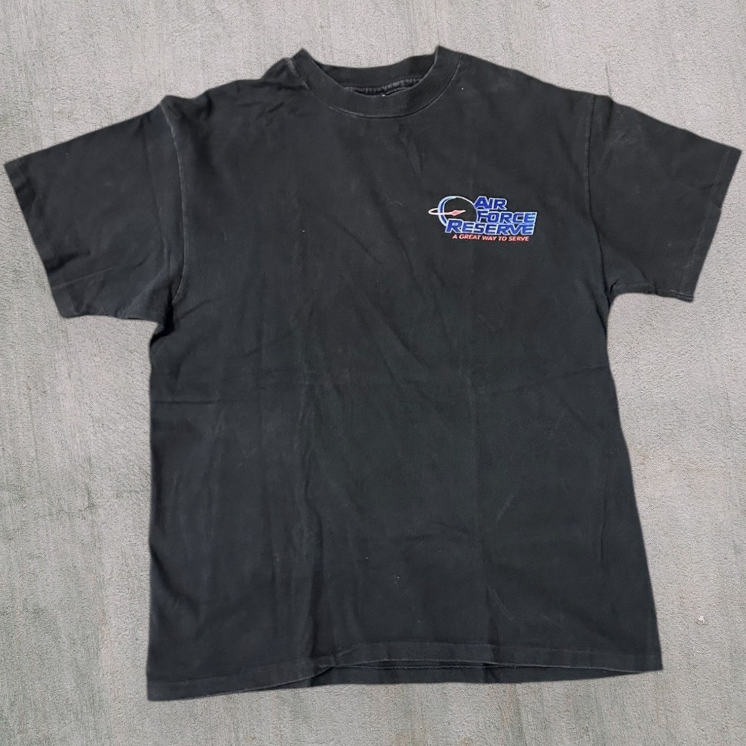 Hanes Air Force reserve single stitch vintage tee Size US L / EU 52-54 / 3 - 1 Thumbnail