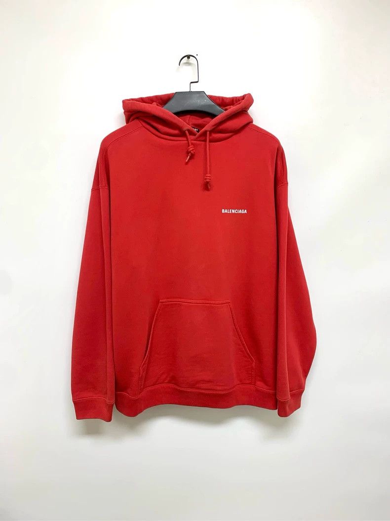 Balenciaga Balenciaga Red hooded sweatshirt Size US L / EU 52-54 / 3 - 1 Thumbnail