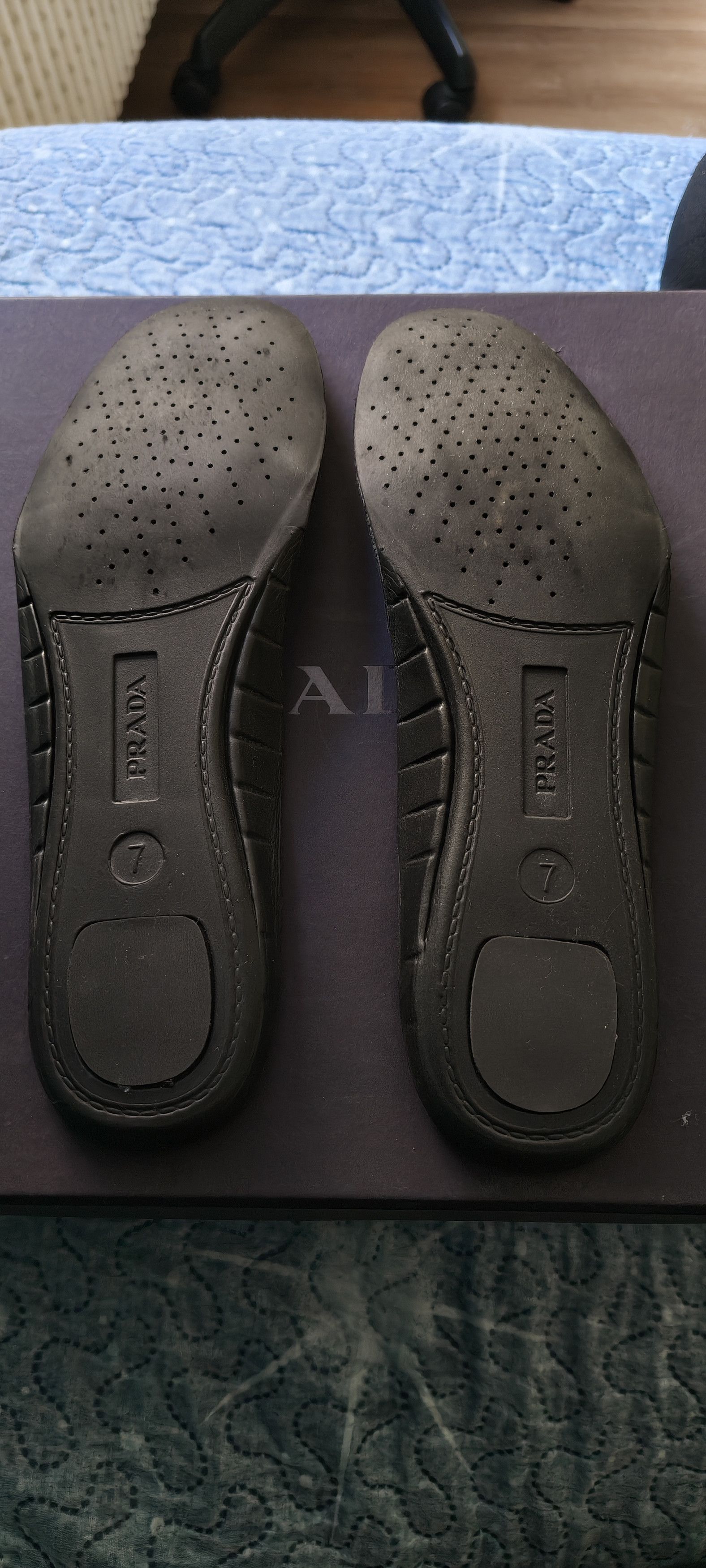 Prada Prada Black Canvas Sneakers Size US 7 / EU 40 - 11 Thumbnail