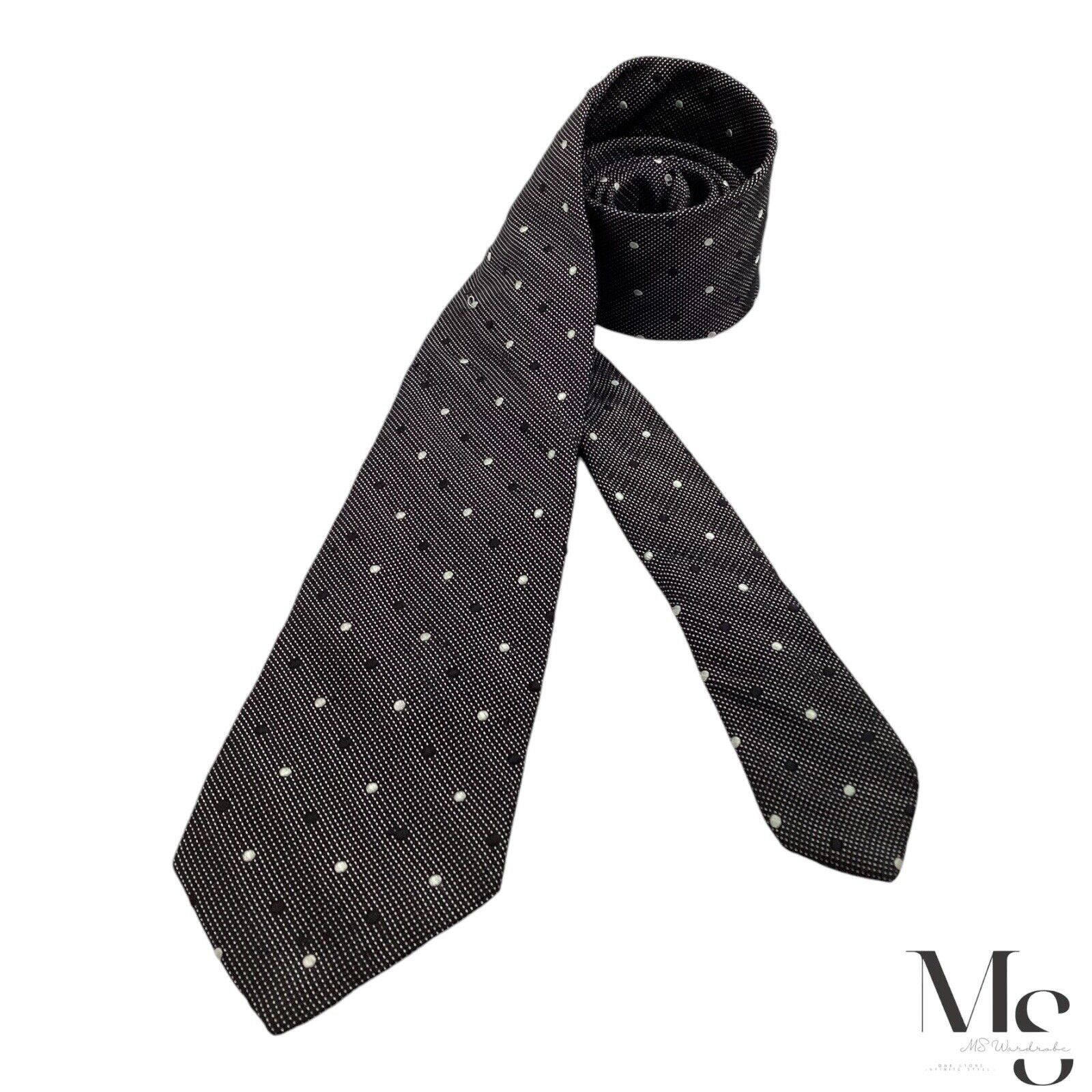 Breuer BREUER XL Gray Polka Dot Luxury Silk Tie Hand Made In Italy Size ONE SIZE - 1 Thumbnail