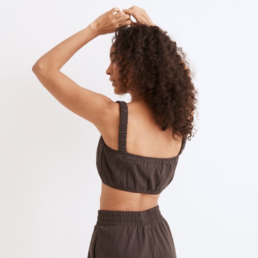 Madewell NWT New Madewell Organic Cotton Crop Deep Coal Tank Size XL Size XL / US 12-14 / IT 48-50 - 2 Thumbnail