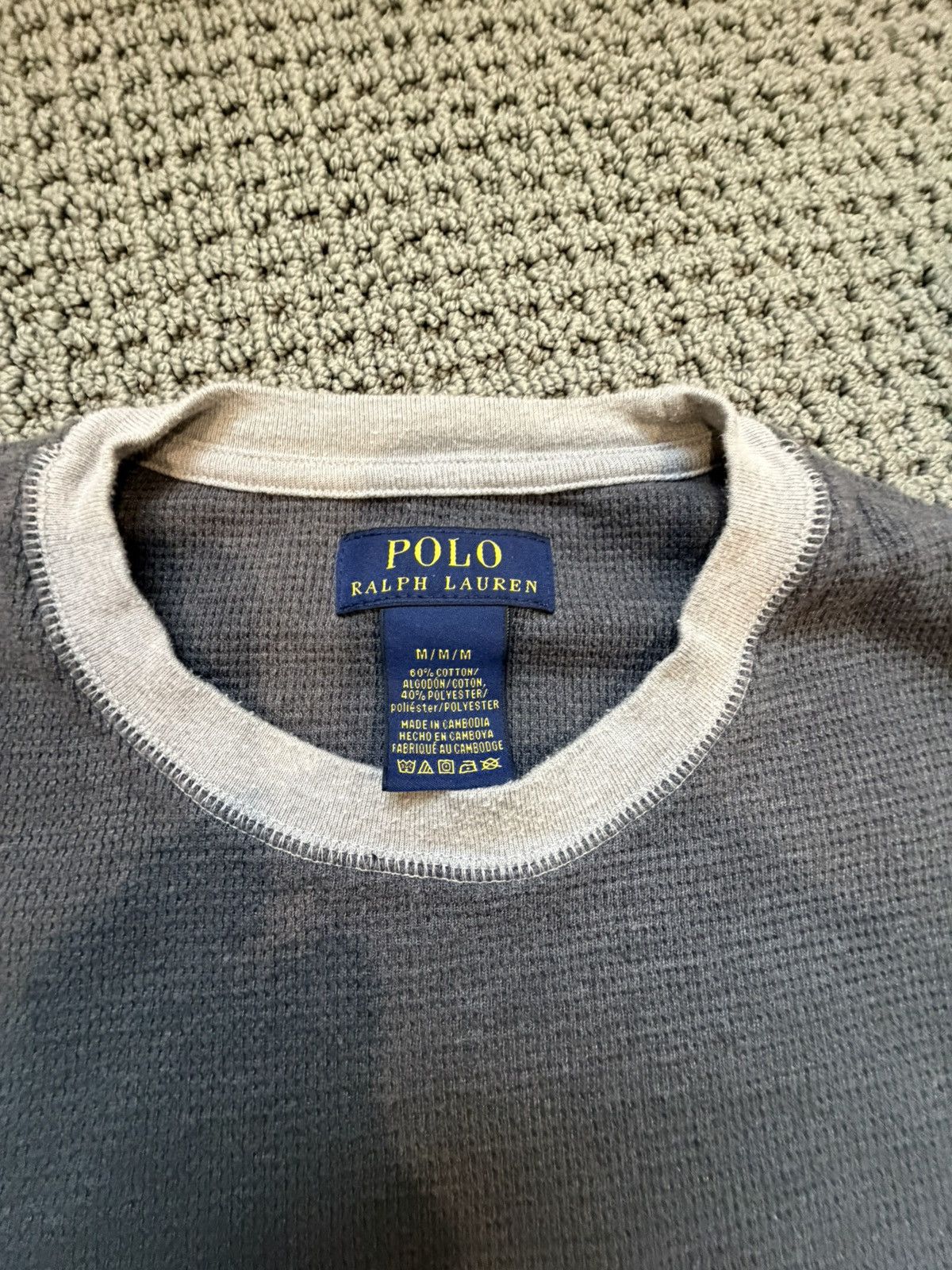 Polo Ralph Lauren Long sleeve thermal tee shirt 2 tone new Size US M / EU 48-50 / 2 - 3 Thumbnail