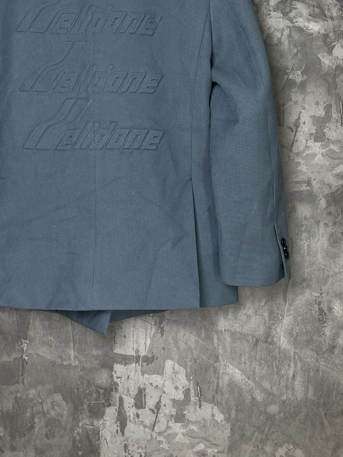 WE11DONE We11done Double Breasted Sky Blue Streetwear Y2K Logo blazer Size 40R - 7 Thumbnail