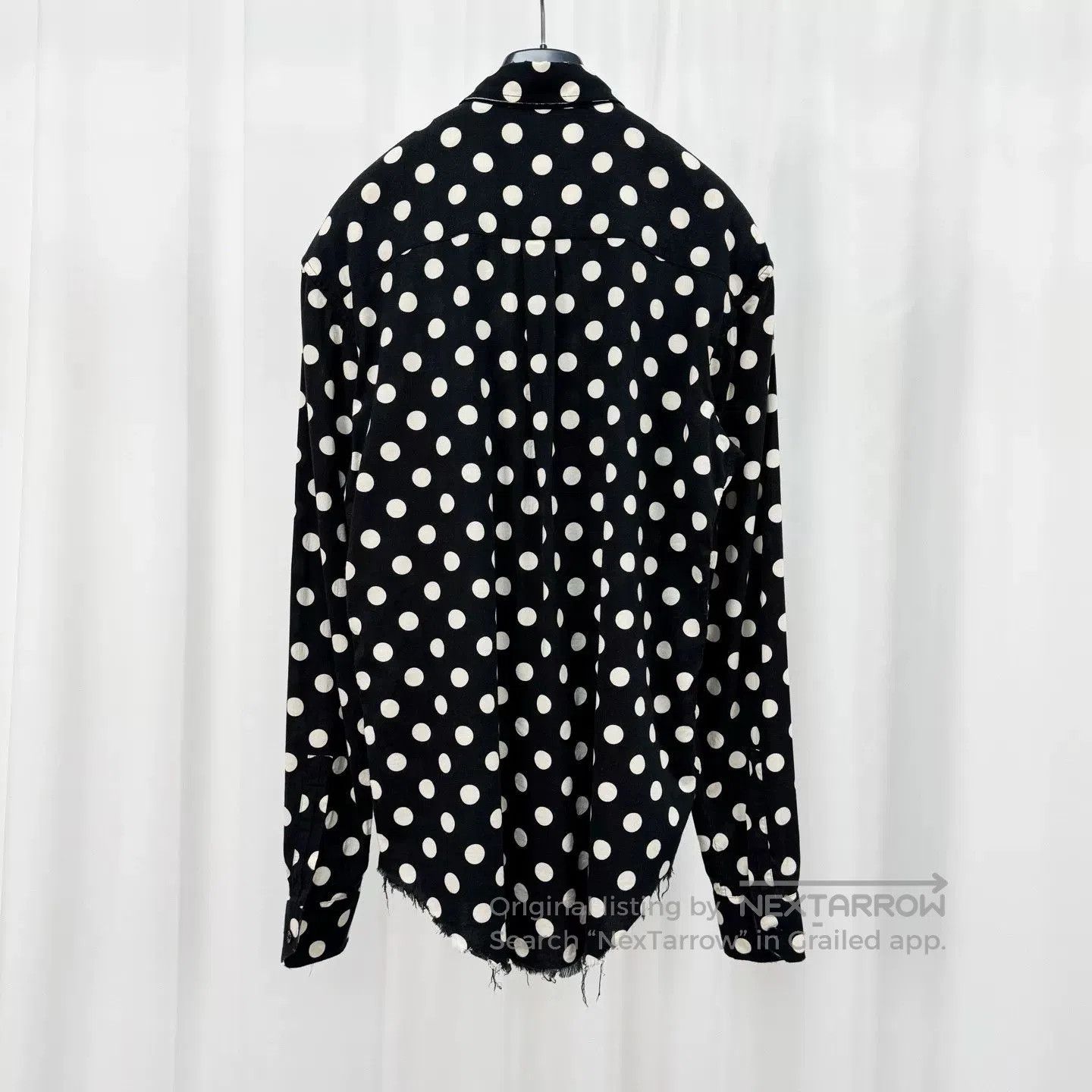 Saint Laurent Paris Saint Laurent Polka Dot Fringe Hem Shirt. Size S / US 4 / IT 40 - 2 Thumbnail