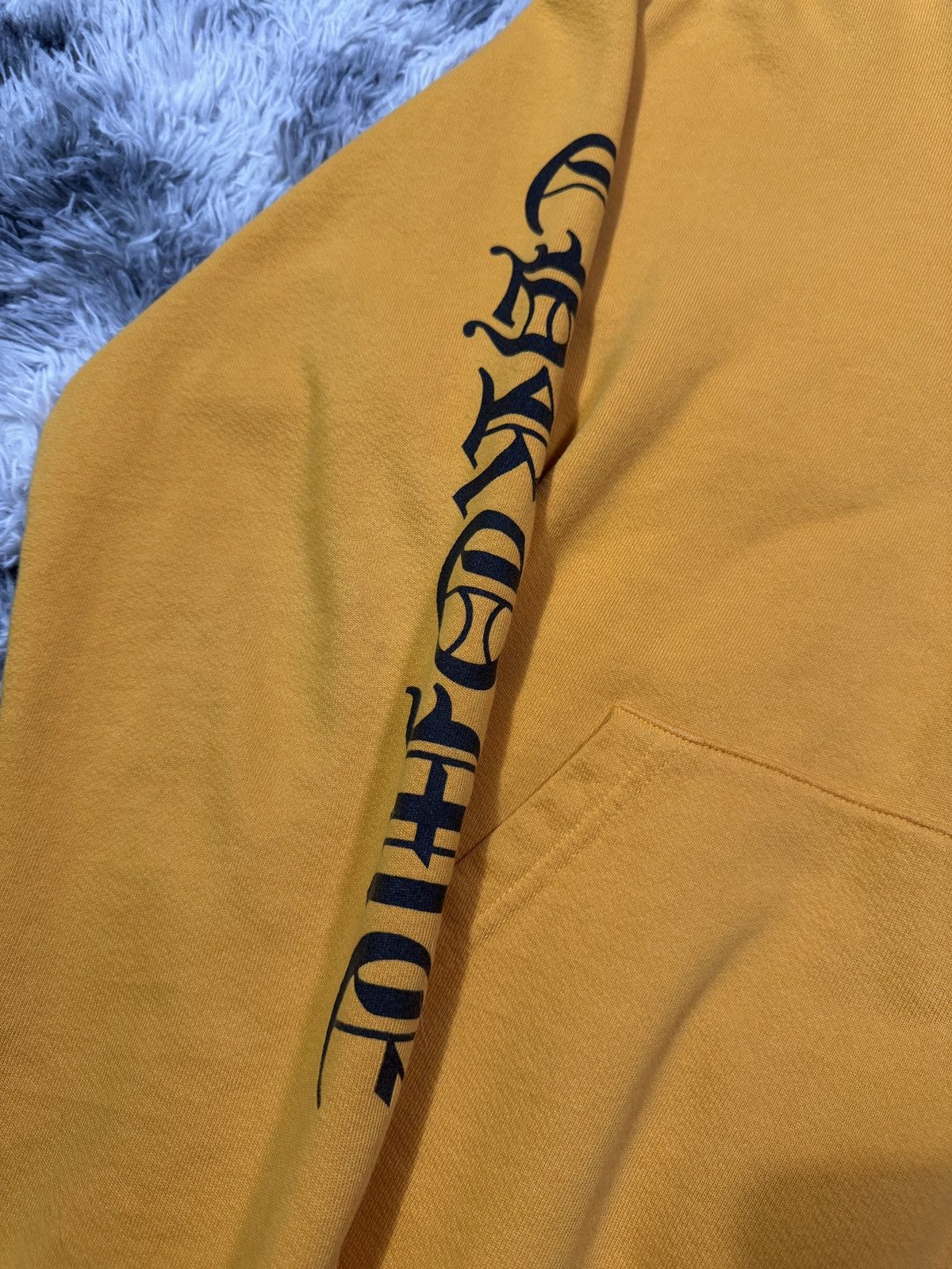 Chrome Hearts Chrome Hearts Mustard Vertical Logo Pullover Hoodie Size US M / EU 48-50 / 2 - 3 Thumbnail