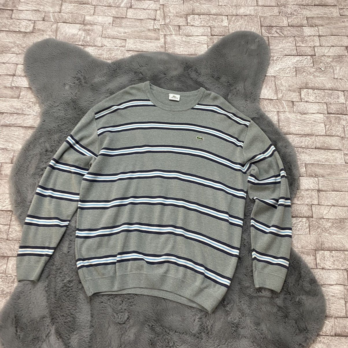 Lacoste × Vintage SWEATER LACOSTE STRIPPED RARE VINTAGE L-Xl Size US XL / EU 56 / 4 - 6 Thumbnail