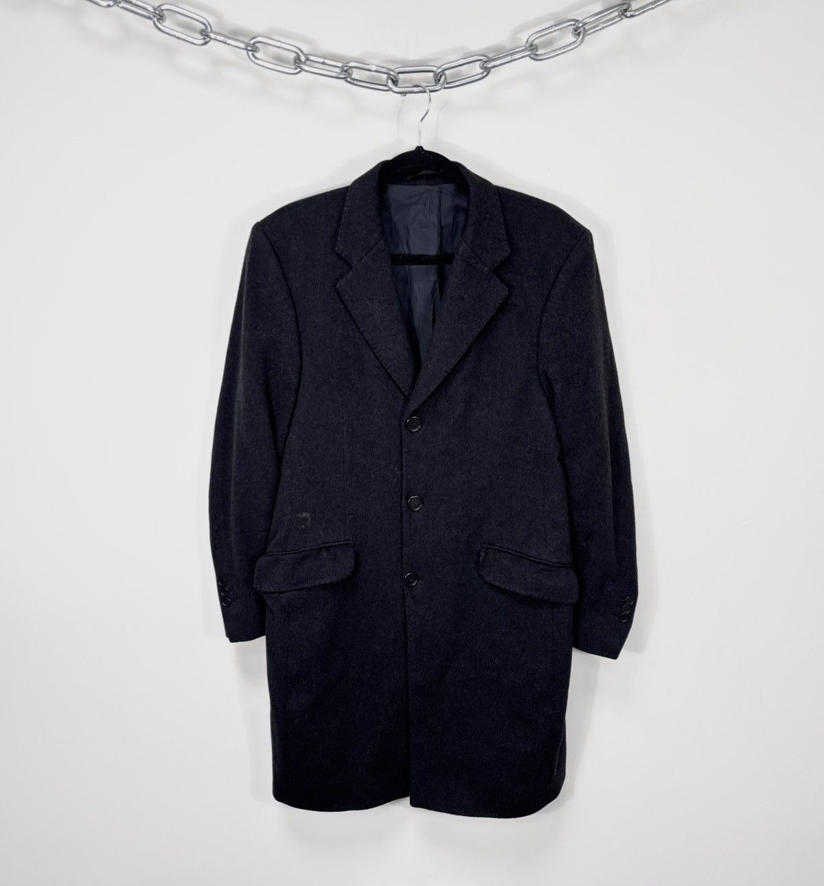 Other Duetz Men’s Charcoal Grey Tessile d’Oro Cashmere Overcoat Size US M / EU 48-50 / 2 - 1 Thumbnail