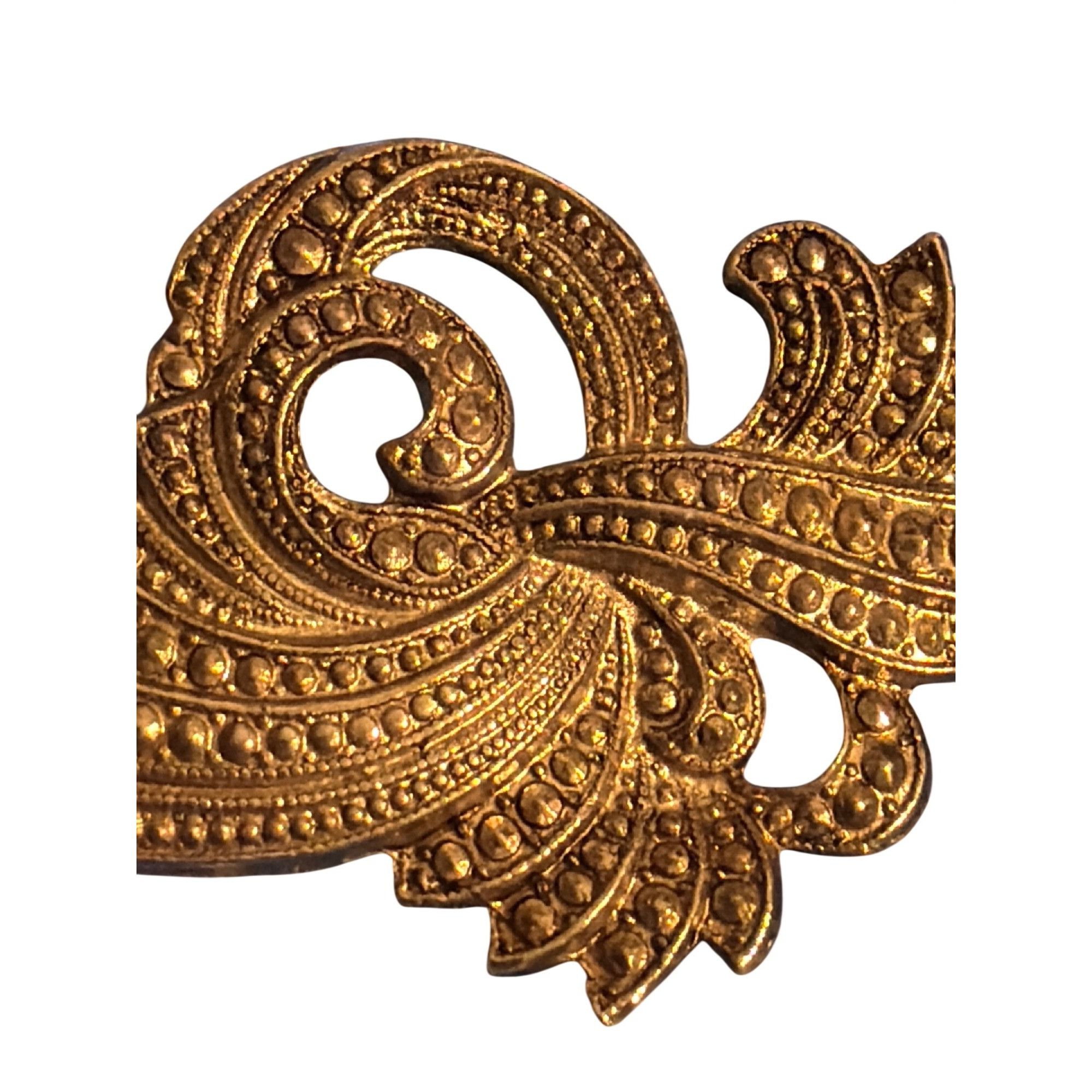 Miriam Haskell Vintage Miriam Haskell Silver Tone Pin Brooch Paisley Peacoc Size ONE SIZE - 2 Thumbnail