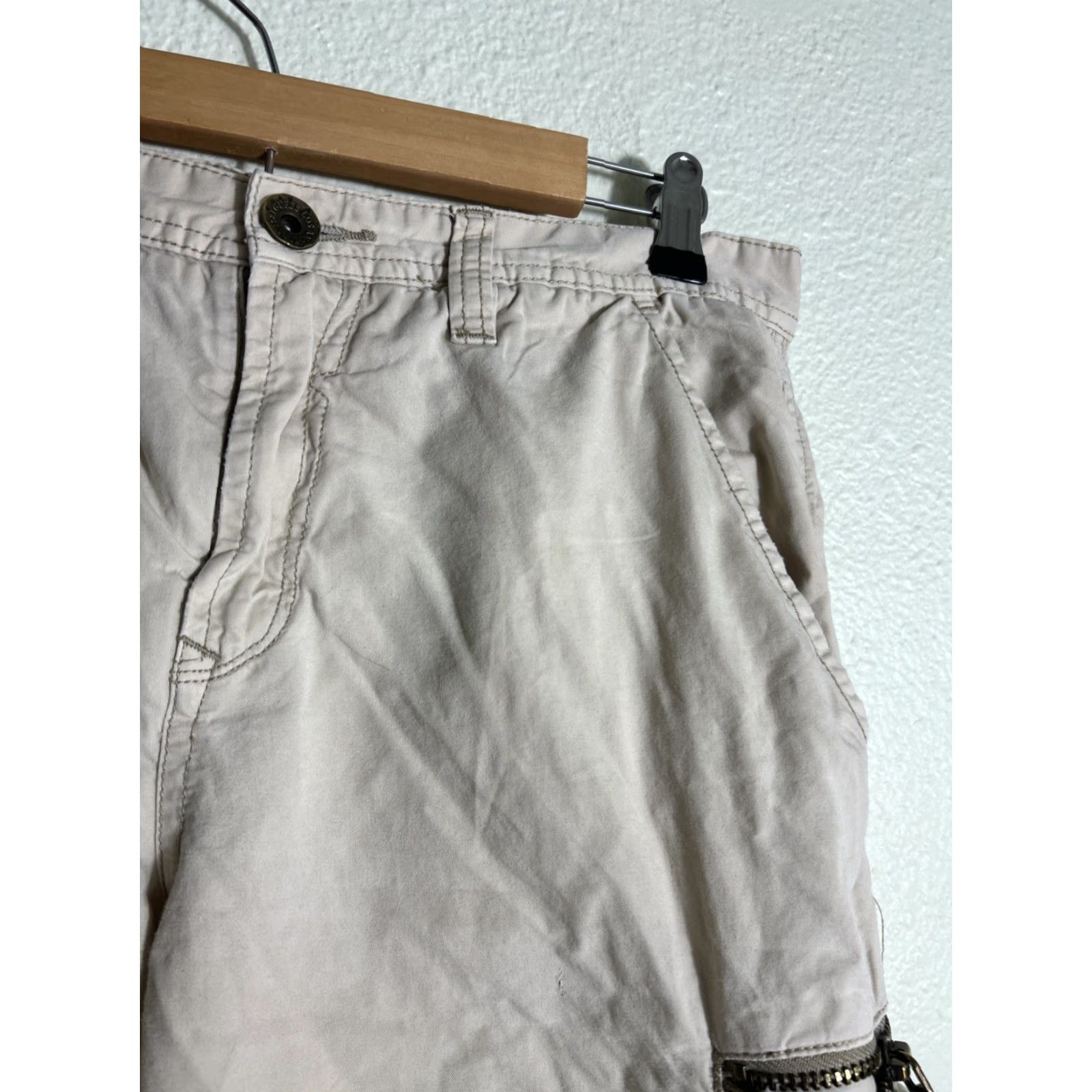 Guess Guess Baggy Long Cargo Shorts Cotton Beige 31x16 Size US 31 - 4 Thumbnail