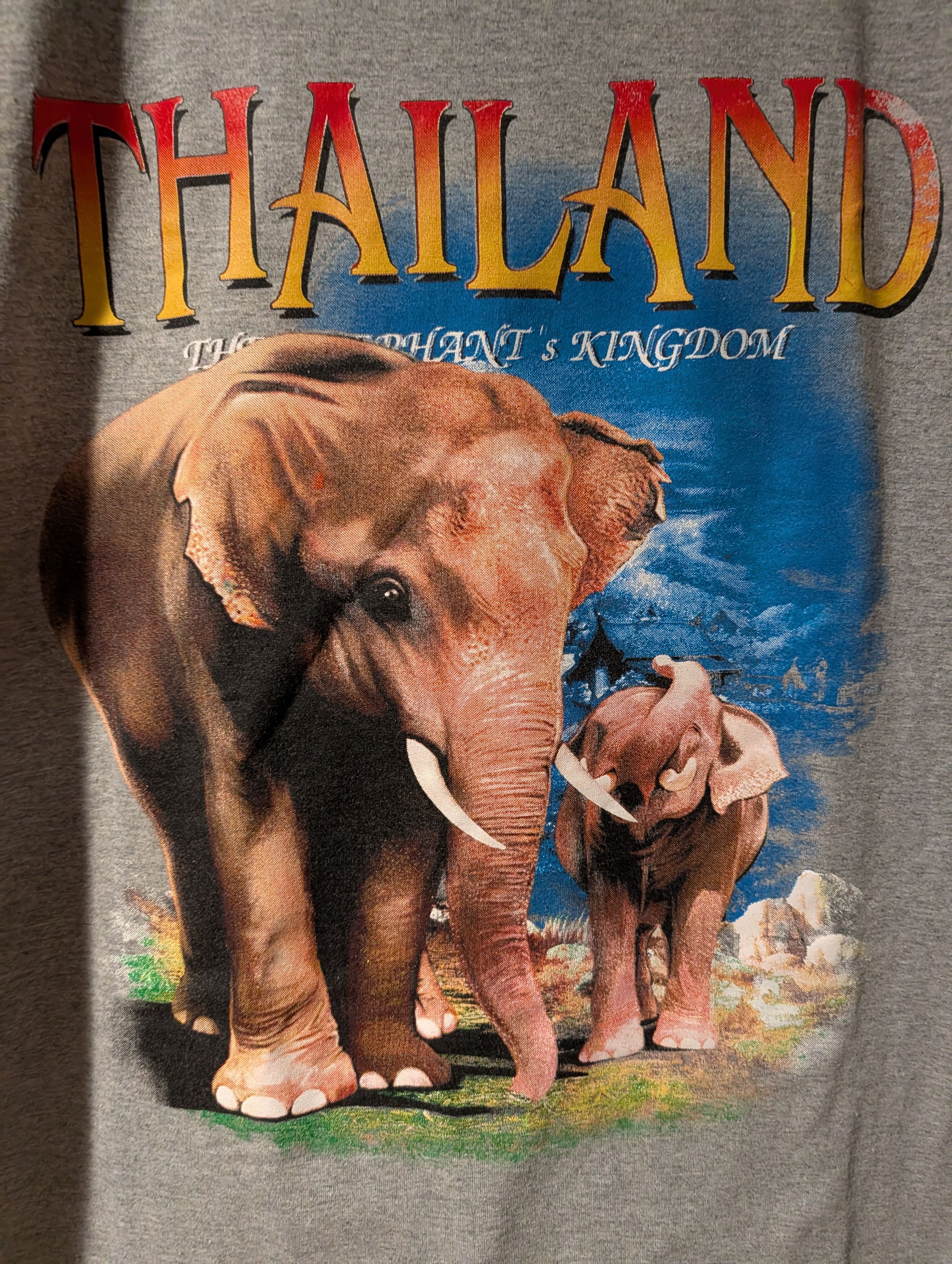 Arts & Science Vintage Y2K Thailand The Elephant Kingdom Animal T-Shirt Size US XL / EU 56 / 4 - 2 Thumbnail