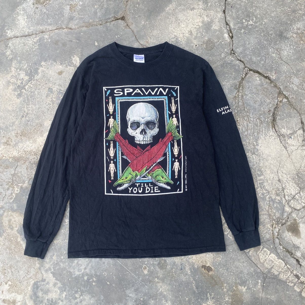 Vintage Vtg SPAWN TILL YOU DIE long sleeves tee Size US S / EU 44-46 / 1 - 1 Thumbnail