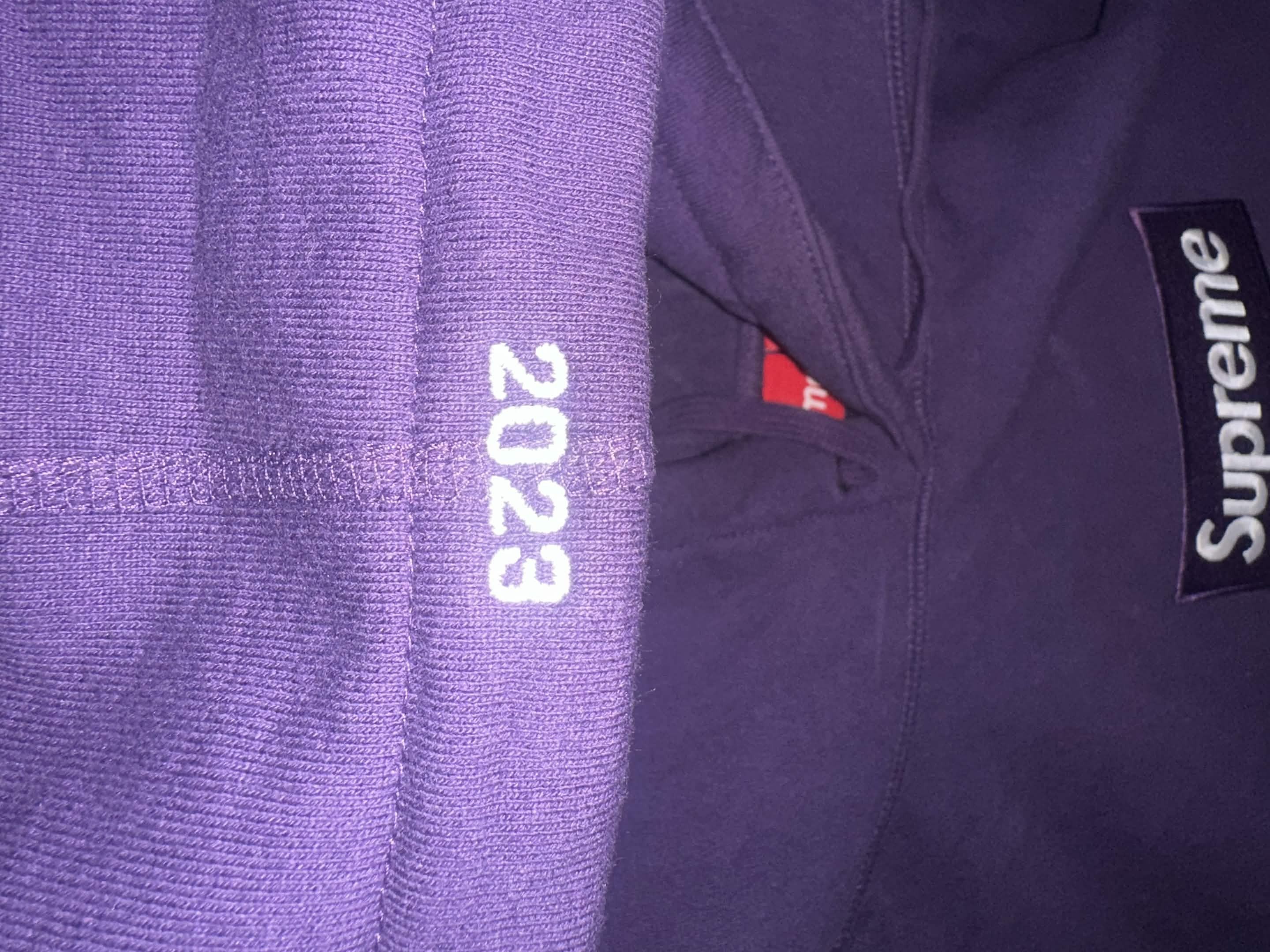 Supreme FW23 Box Logo Sweatshirt Purple L Size US L / EU 52-54 / 3 - 6 Thumbnail