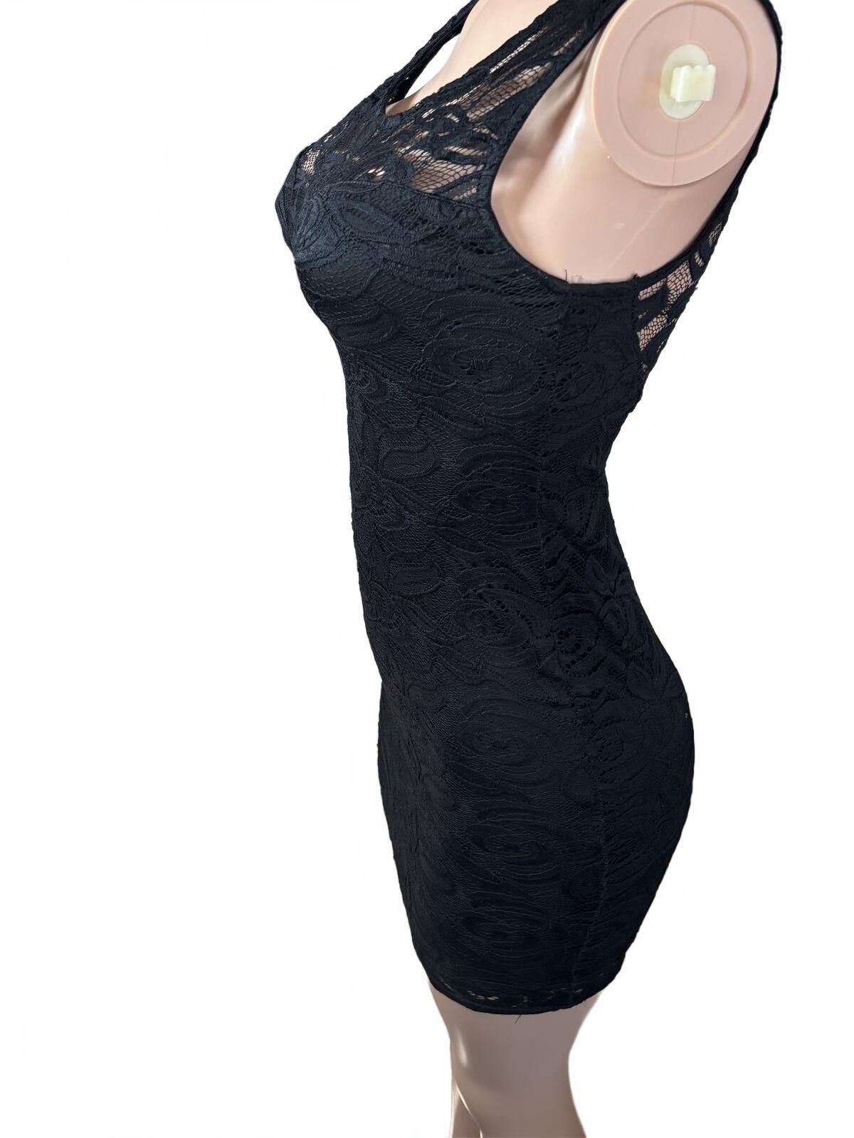 Eastland Easel Black Lace Sleeveless Bodycon Dress Medium. Size M / US 6-8 / IT 42-44 - 4 Thumbnail