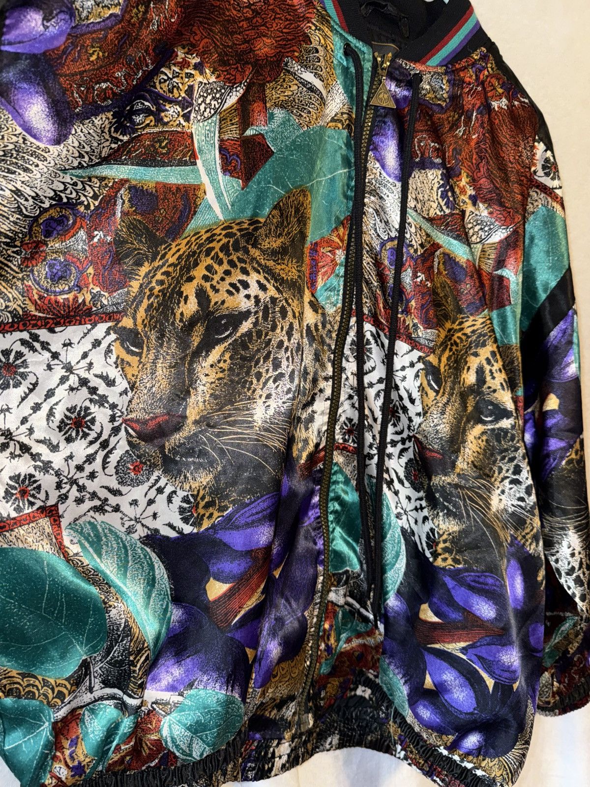 Other Vintage Casual Isle large leopard green windbreaker jacket Size L / US 10 / IT 46 - 4 Thumbnail