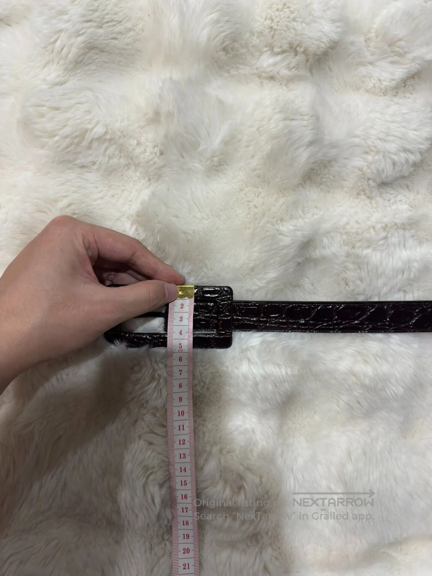 Saint Laurent Paris Saint Laurent Paris size 85 Embossed Belt Leather Belt| Size ONE SIZE - 5 Thumbnail