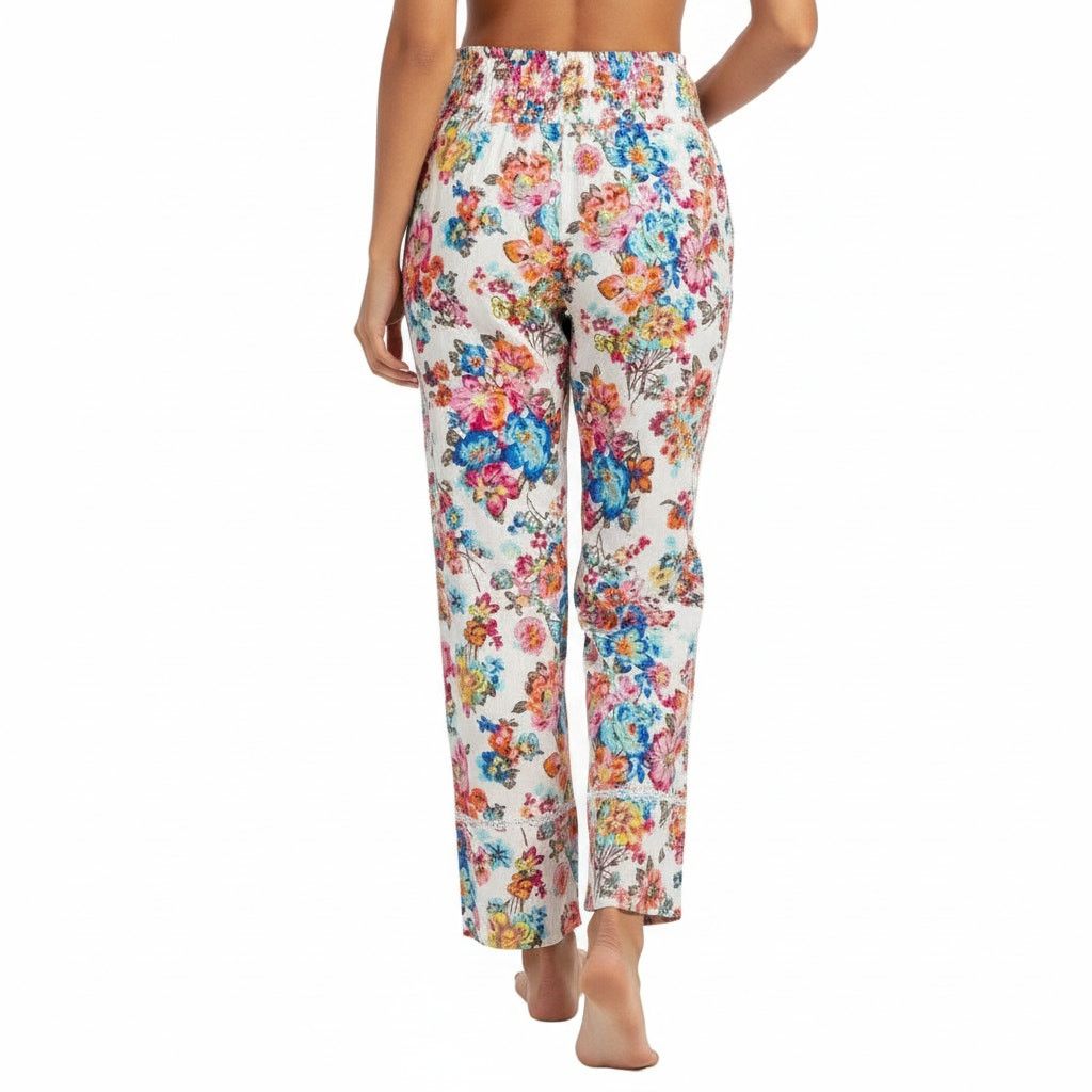 Vera Bradley Vera Bradley Wide Leg Floral Print Palazzo Pants, M Size 29" - 6 Thumbnail