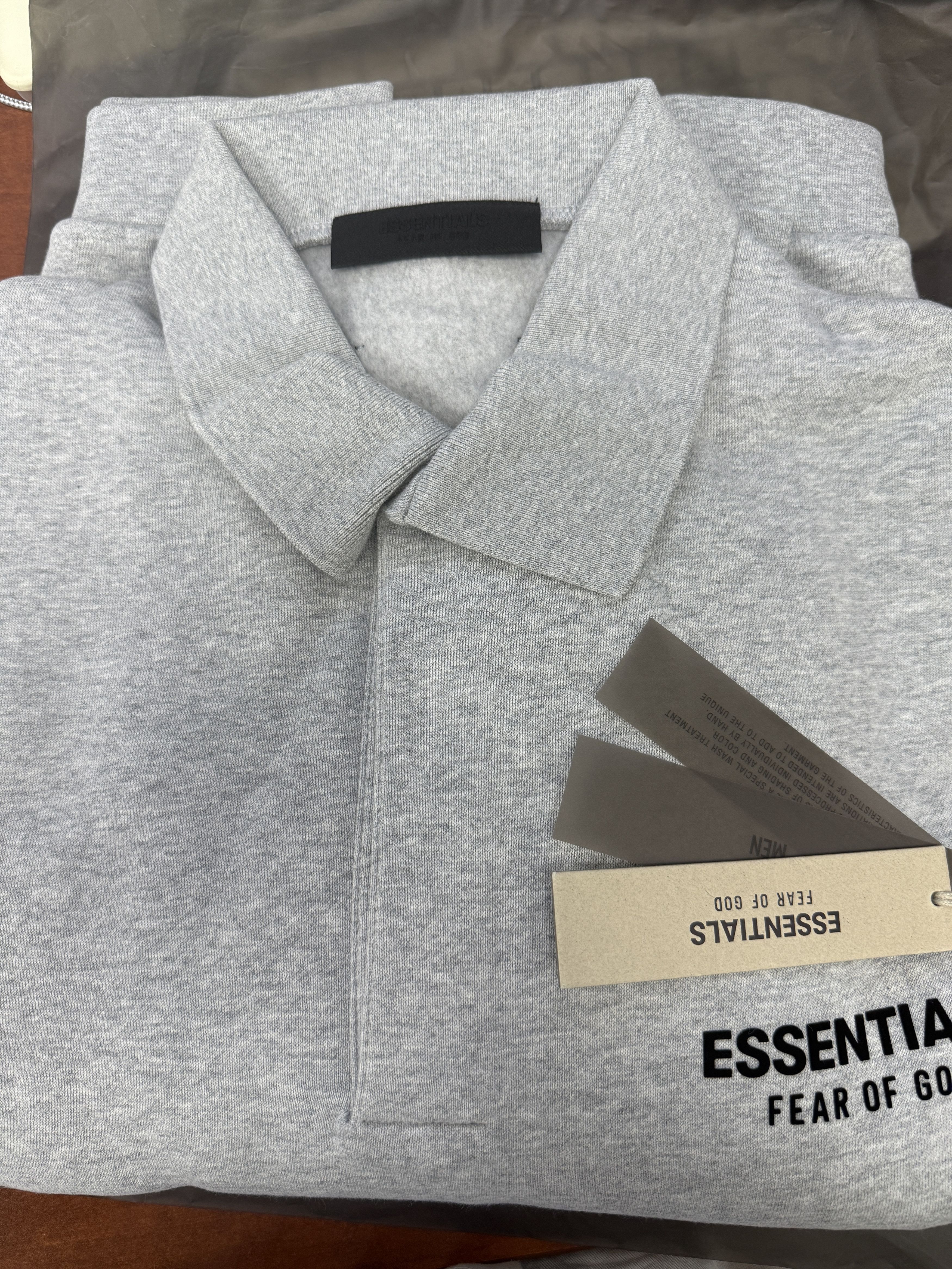 Essentials Fear of God Essentials Fleece Polo Light Heather Gray S Size US S / EU 44-46 / 1 - 4 Thumbnail