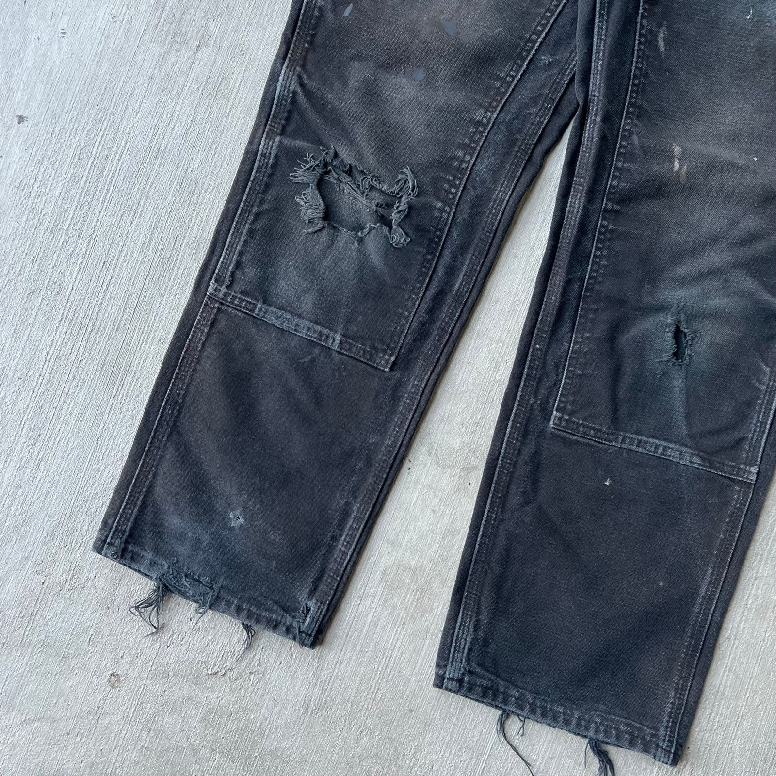 Carhartt × Vintage Carhartt faded black double knee work wear carpenter pants Size US 28 / EU 44 - 4 Thumbnail