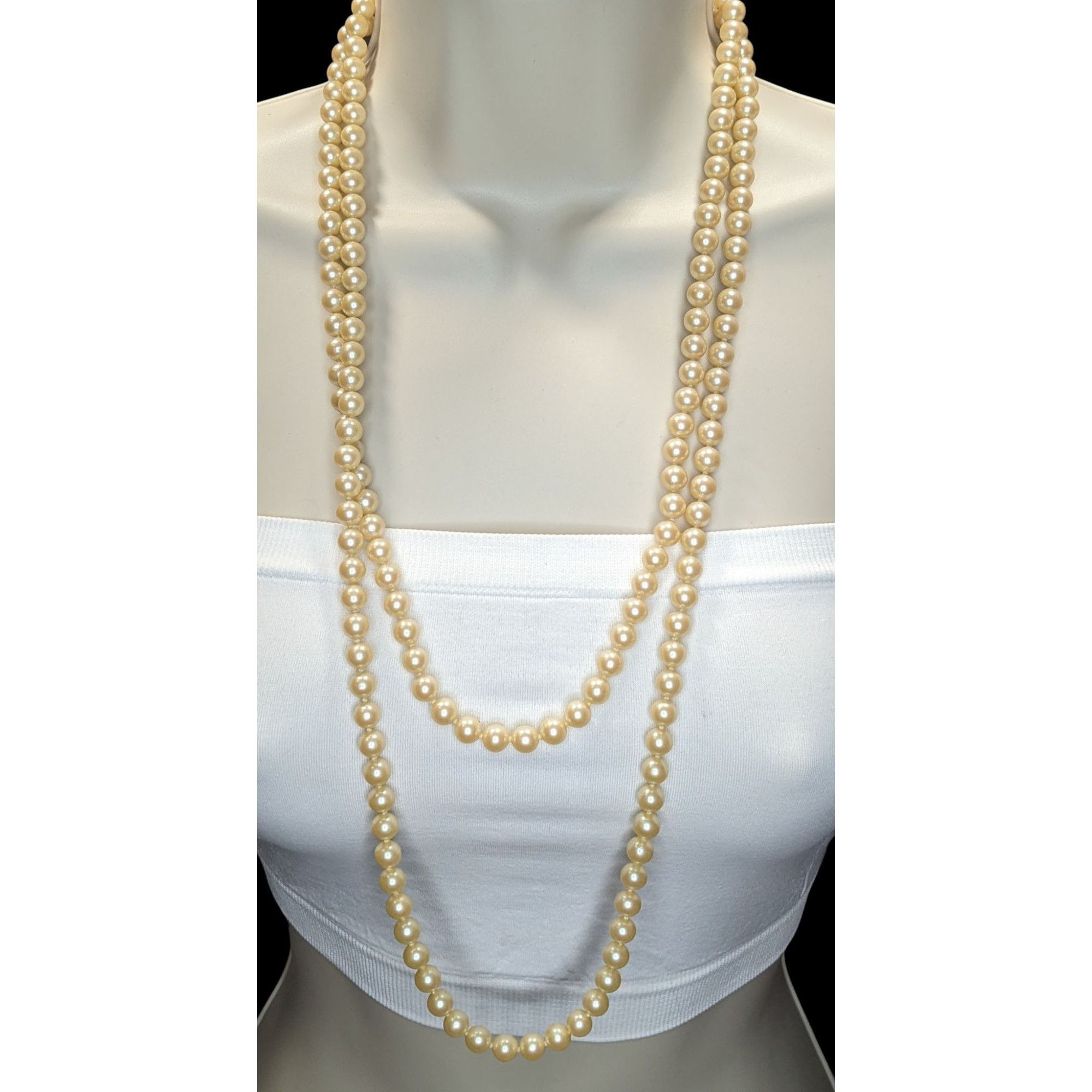 Other Vintage Glam 60-Inch Faux Pearl Necklace With Floral Box Cla Size ONE SIZE - 6 Thumbnail