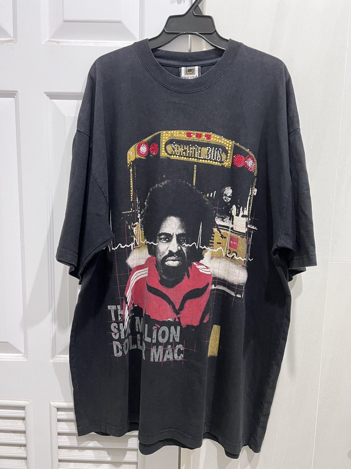 Rap Tees Vintage Mac Dre THE SIX MILLION DOLLAR MAC Parody Tee 3XL Size US XXL / EU 58 / 5 - 1 Thumbnail