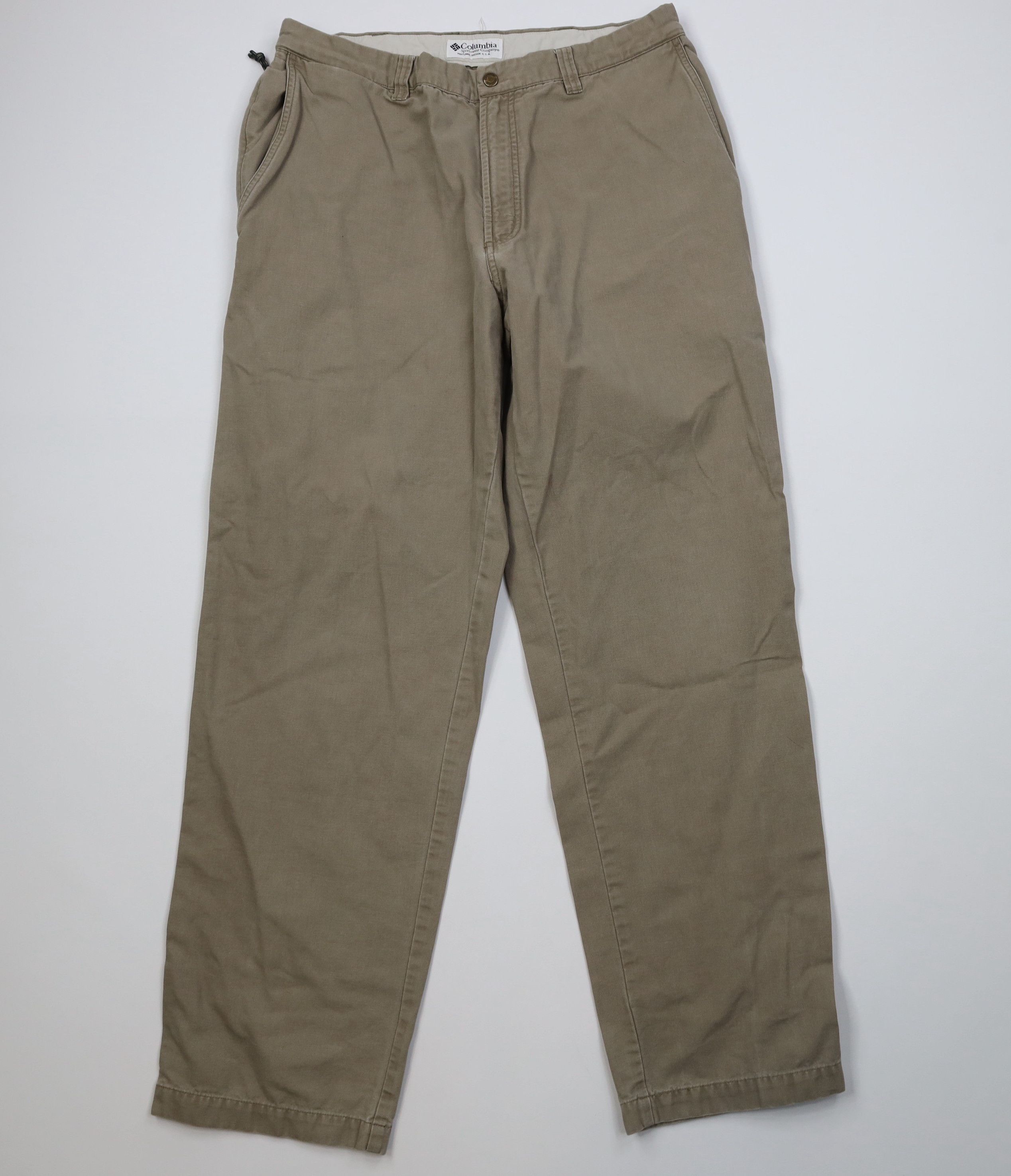Columbia Vintage Columbia Spell Out Canvas Wide Leg Pants Green Size US 32 / EU 48 - 1 Thumbnail