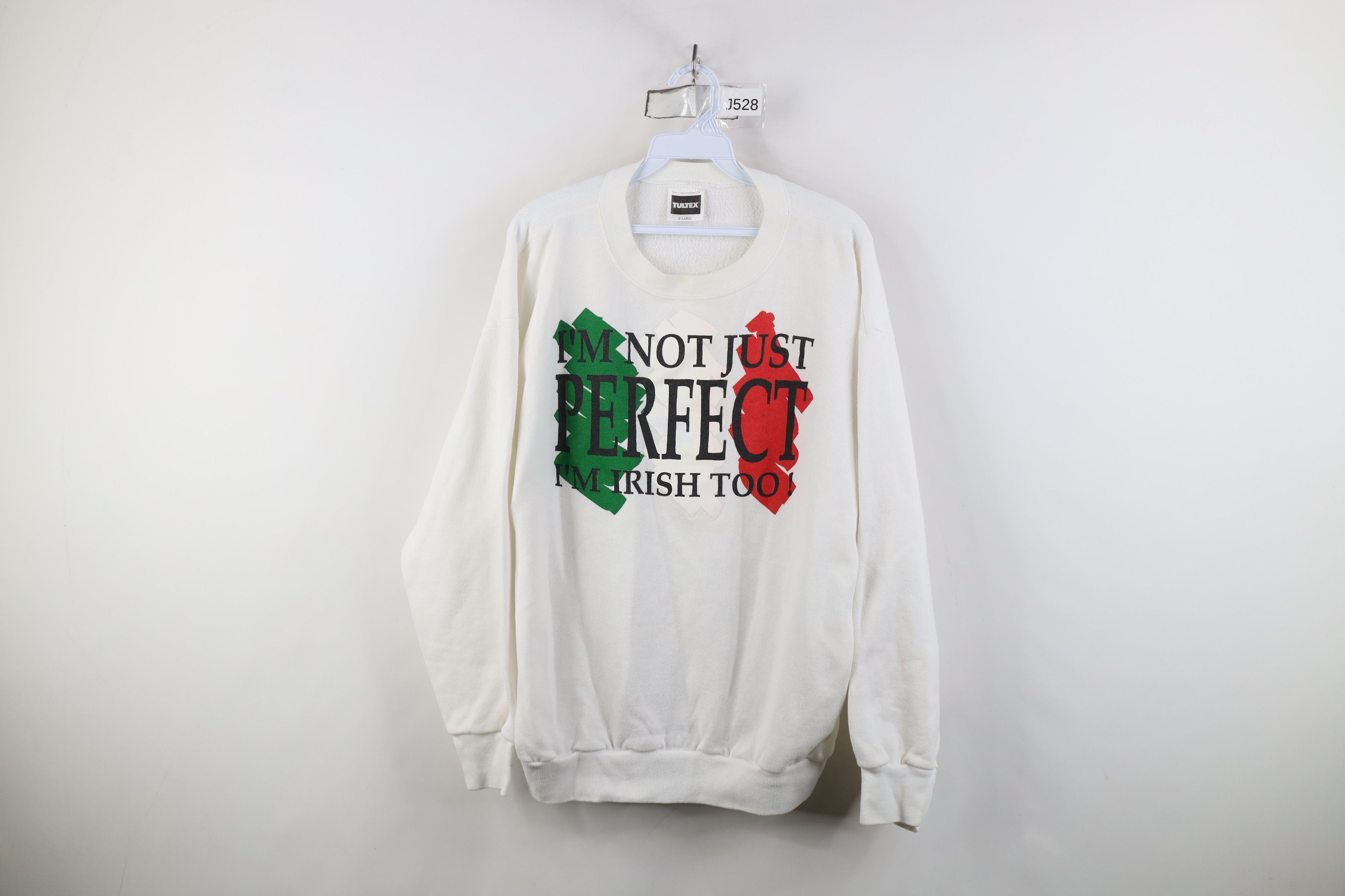 Vintage Vintage 90s Perfect I'm Irish Too Crewneck Sweatshirt USA Size US XL / EU 56 / 4 - 1 Thumbnail