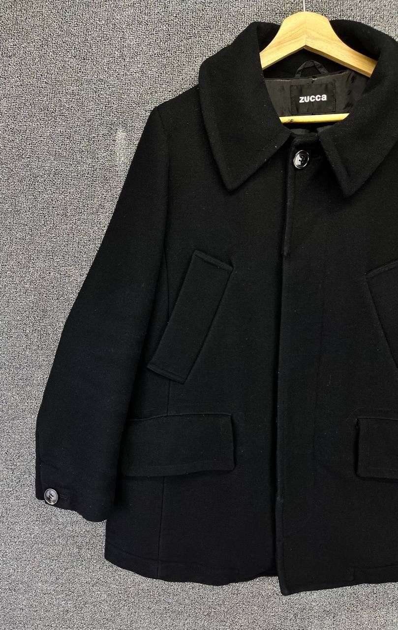 Issey Miyake Vintage Issey Miyake Zucca Trashed Black Wool Jacket Size L / US 10 / IT 46 - 3 Thumbnail