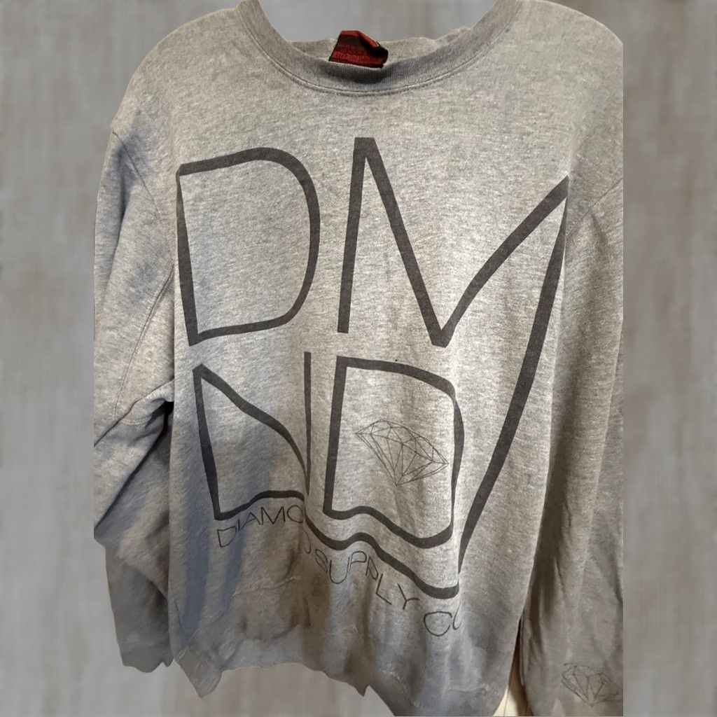 Diamond Supply Co. Diamond Supply Co. Men's Crewneck Heather Graphic Pullover Sweatshirt Gray Small Size US S / EU 44-46 / 1 - 1 Thumbnail